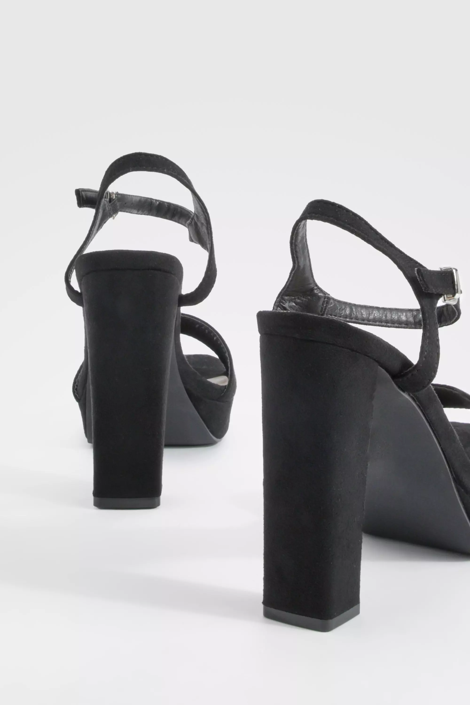 Black 2 Part Platform Heels  alternative image
