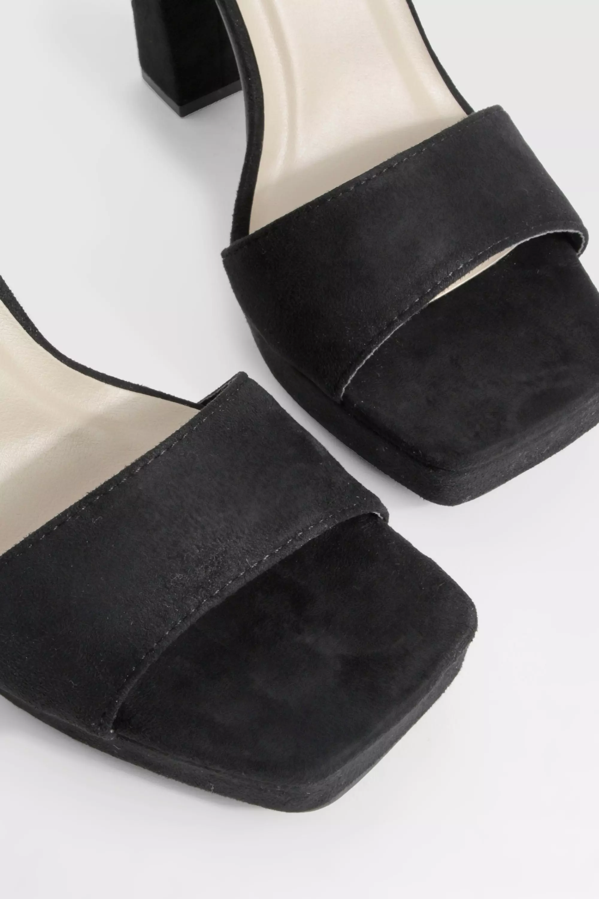 Black 2 Part Platform Heels  alternative image