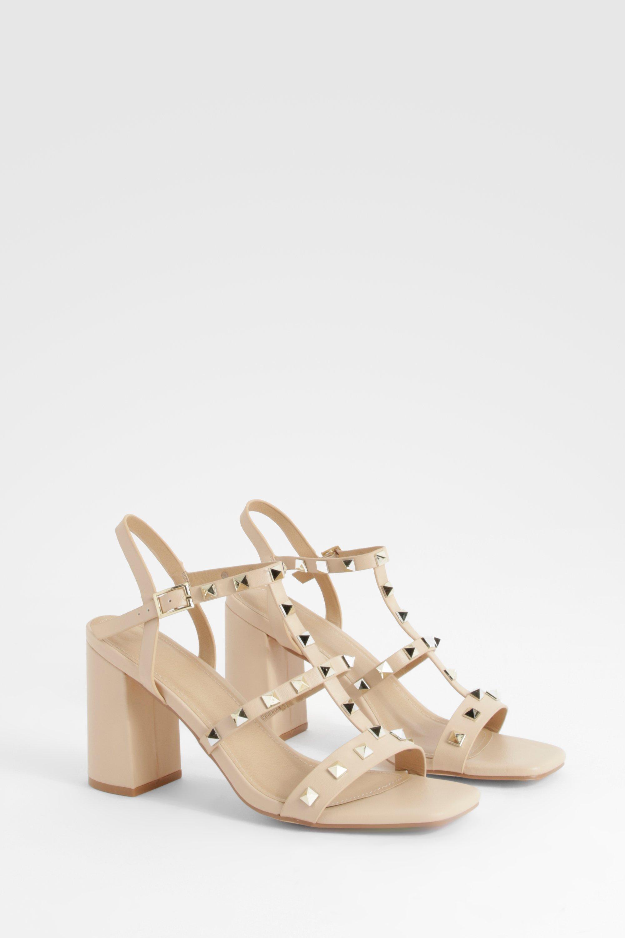 studded colour-block sandals