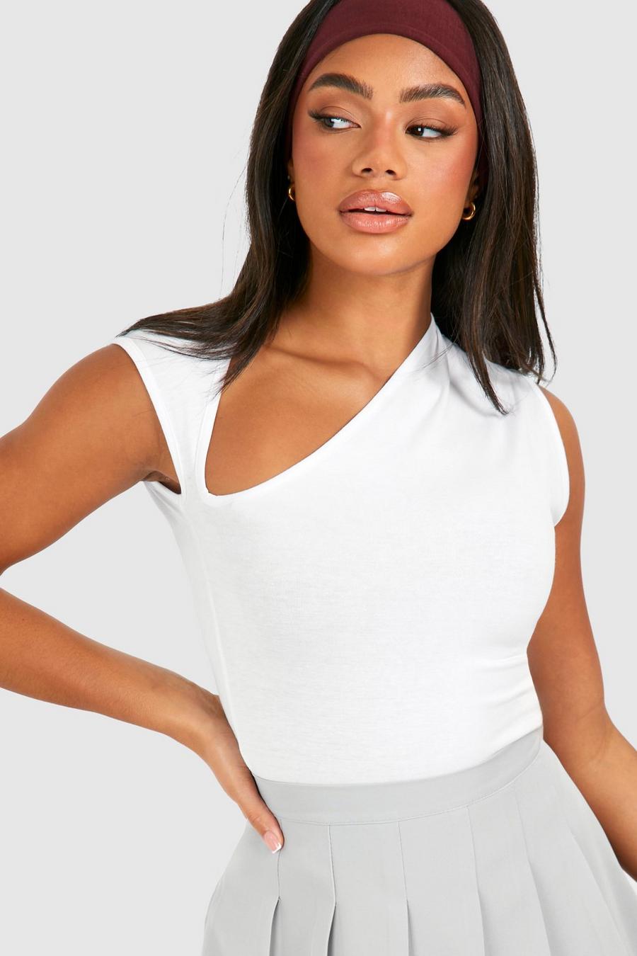 White Premium Super Soft Cut Out Top image number 1