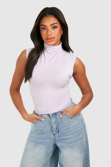 Premium Super Soft High Neck Top lilac