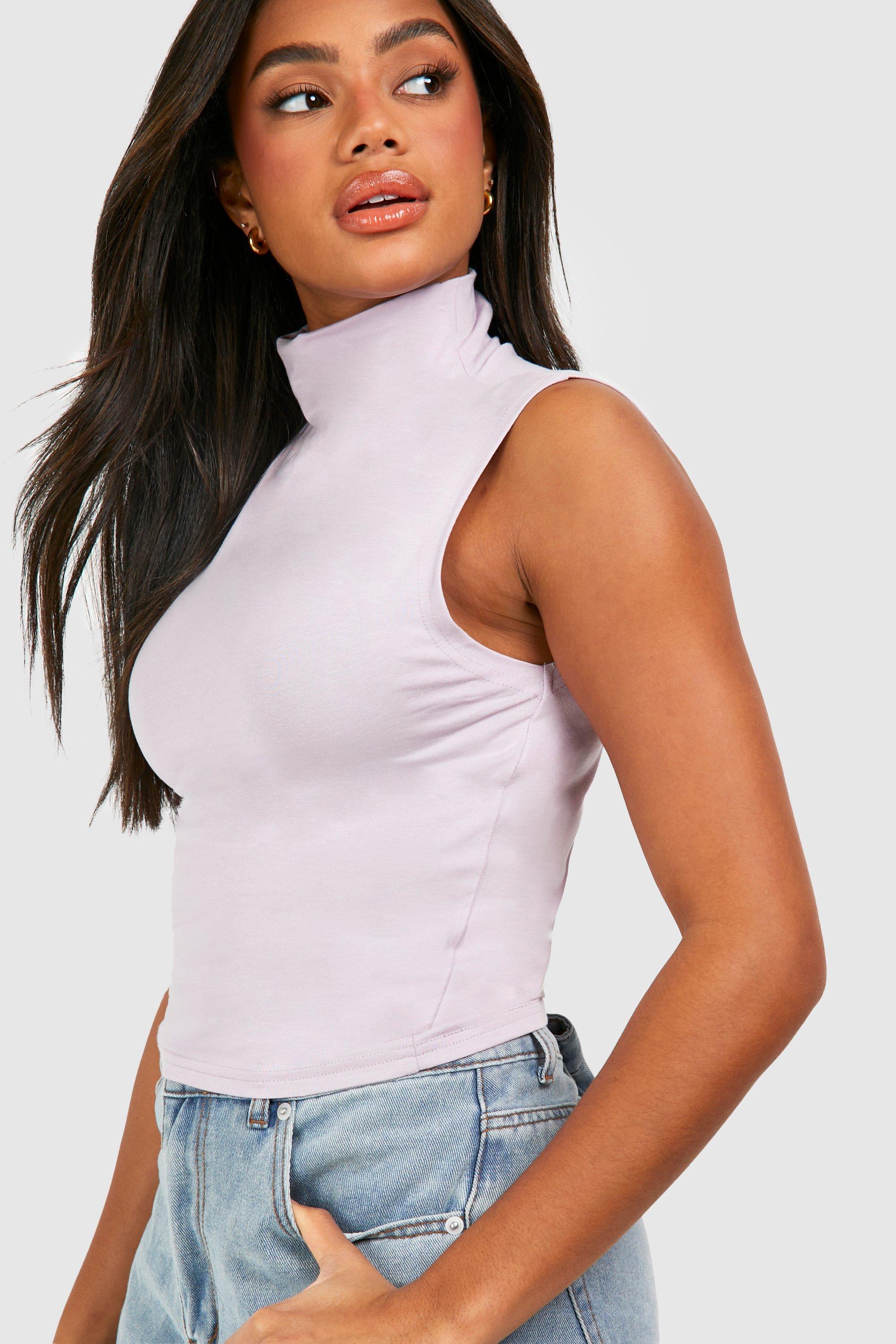 Ultra-Soft High-Neck Cropped Tank