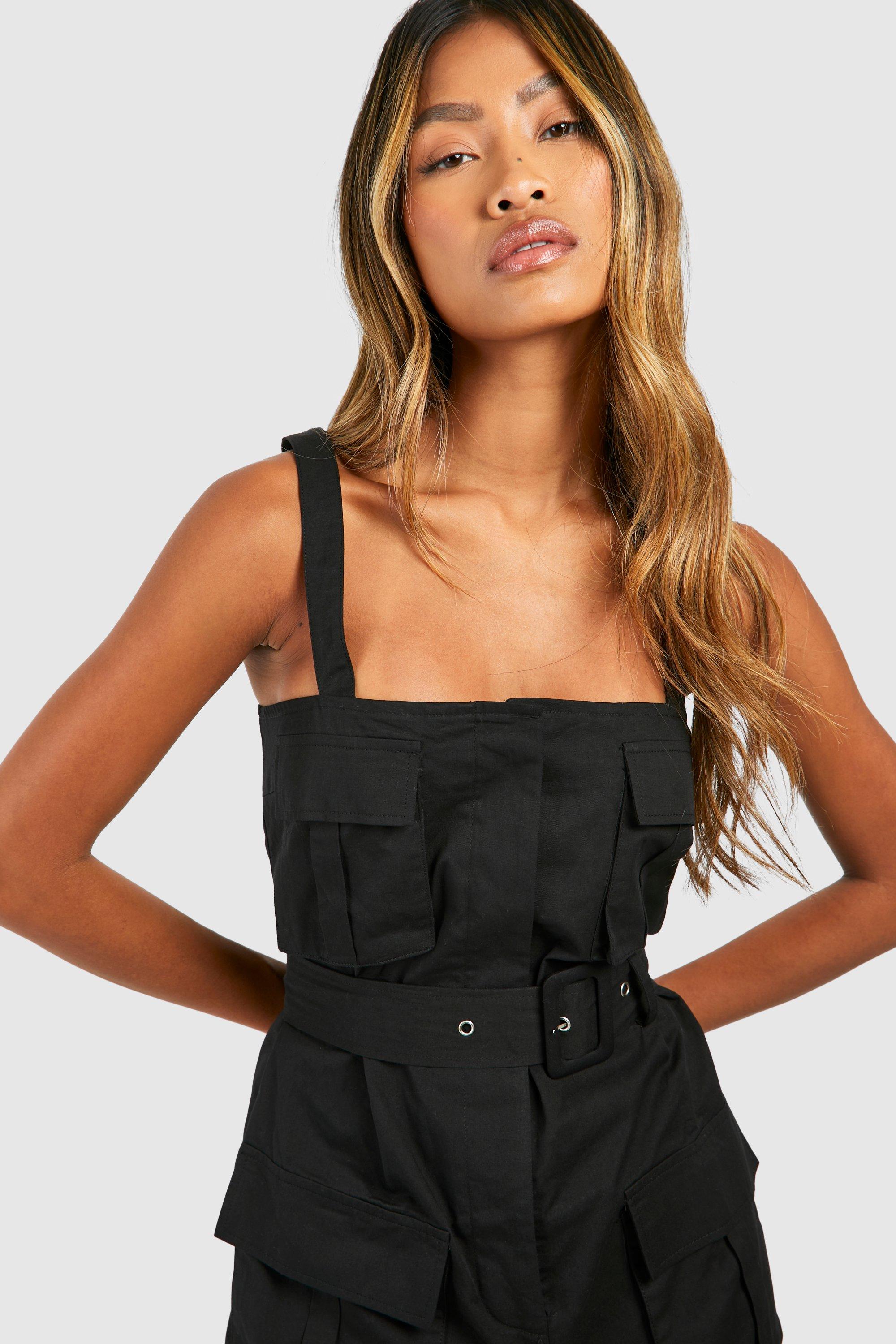 Black utility playsuit hotsell