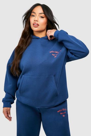 Plus DSGN Studio Oversized Hoodie navy
