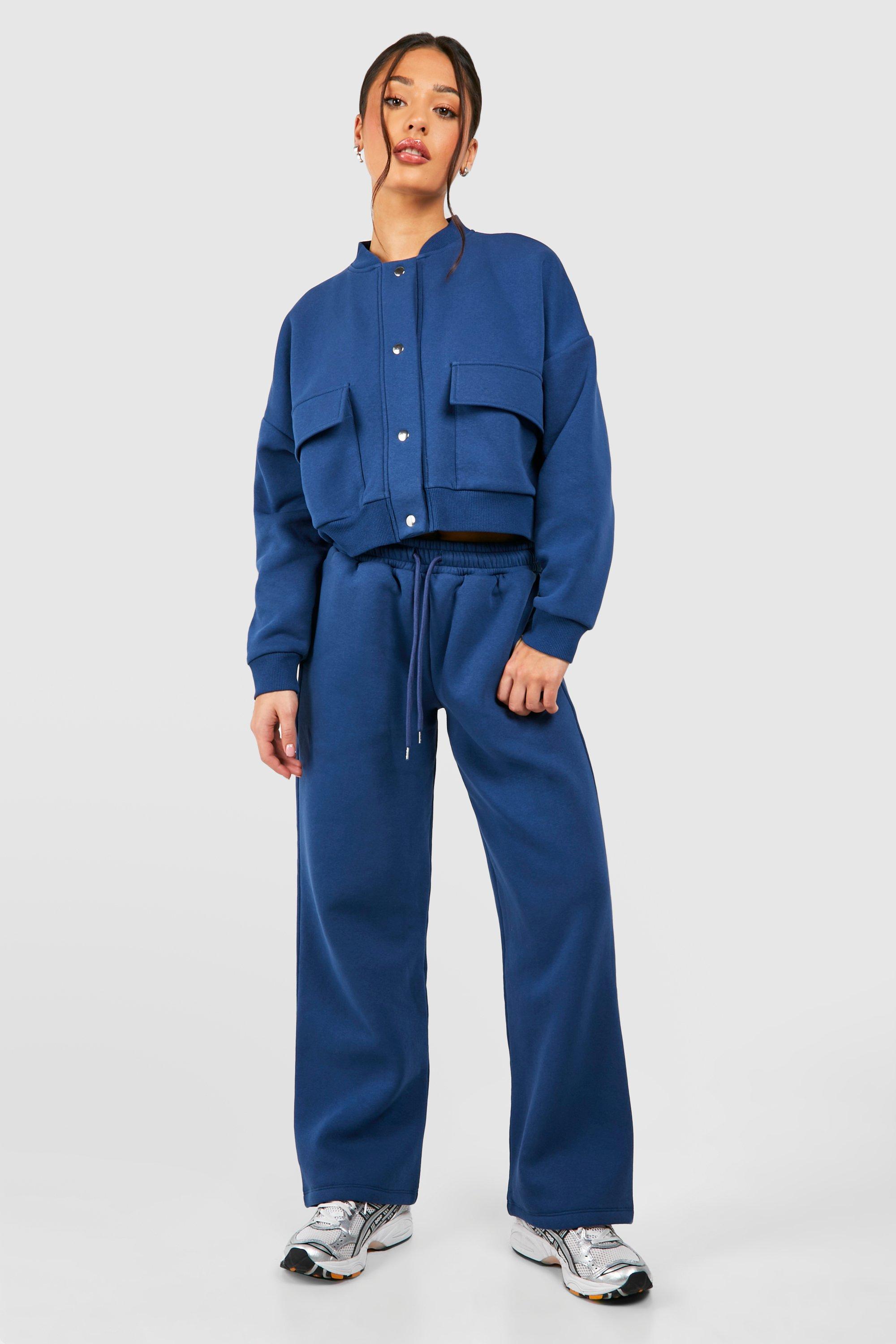 Petite Navy Pocket Detail Cargo Trousers