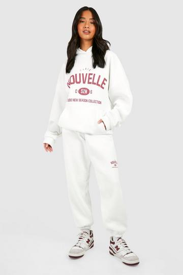 Ecru White Petite Nouvelle Hoodie Tracksuit