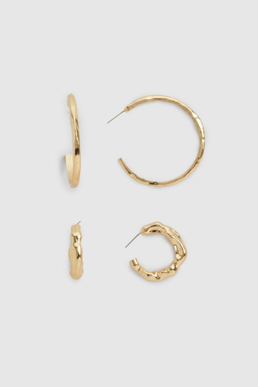 Basic Gold Hoop Earring 2 Pack 