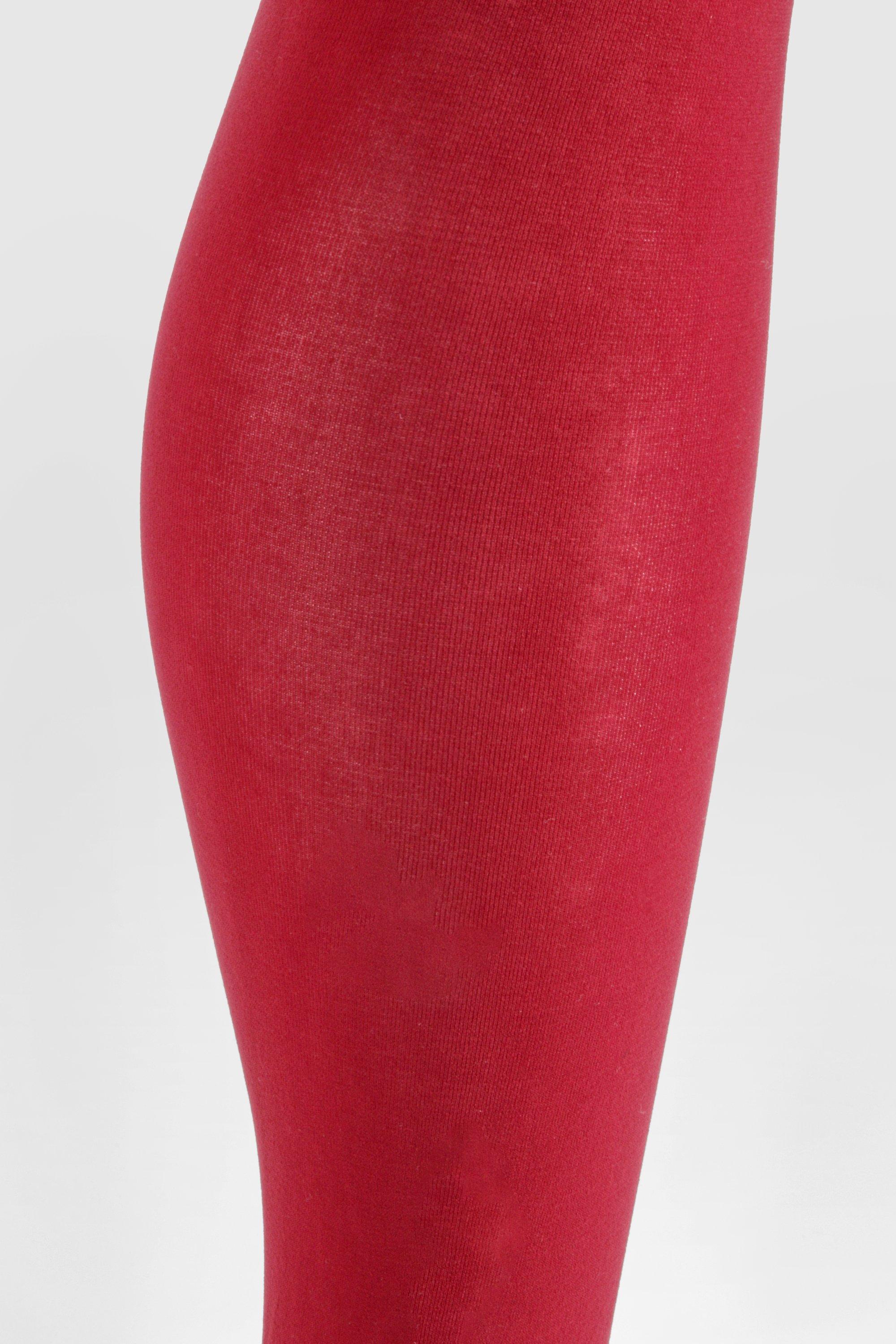 Berry Red Colour Sheer Tights 2 Packs