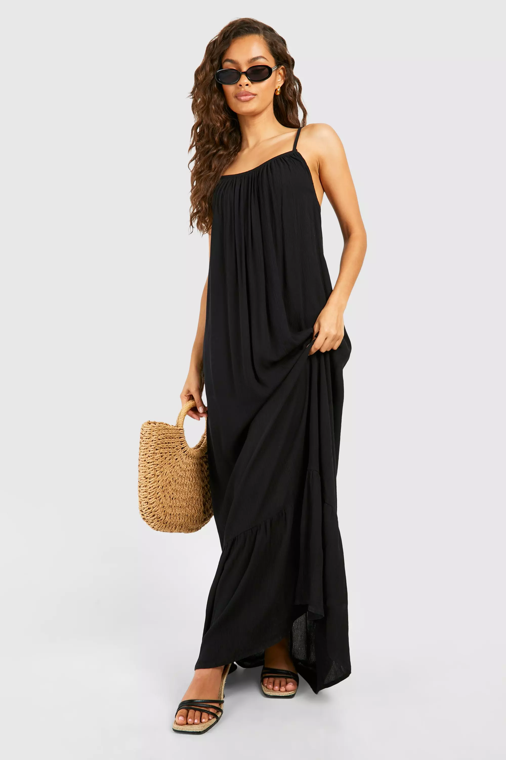 Black cheesecloth dress hotsell