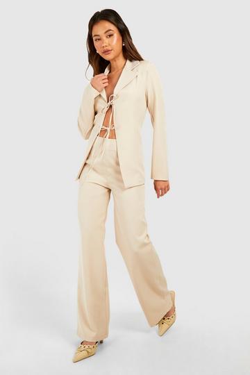 Wide Leg Dress Pants sand