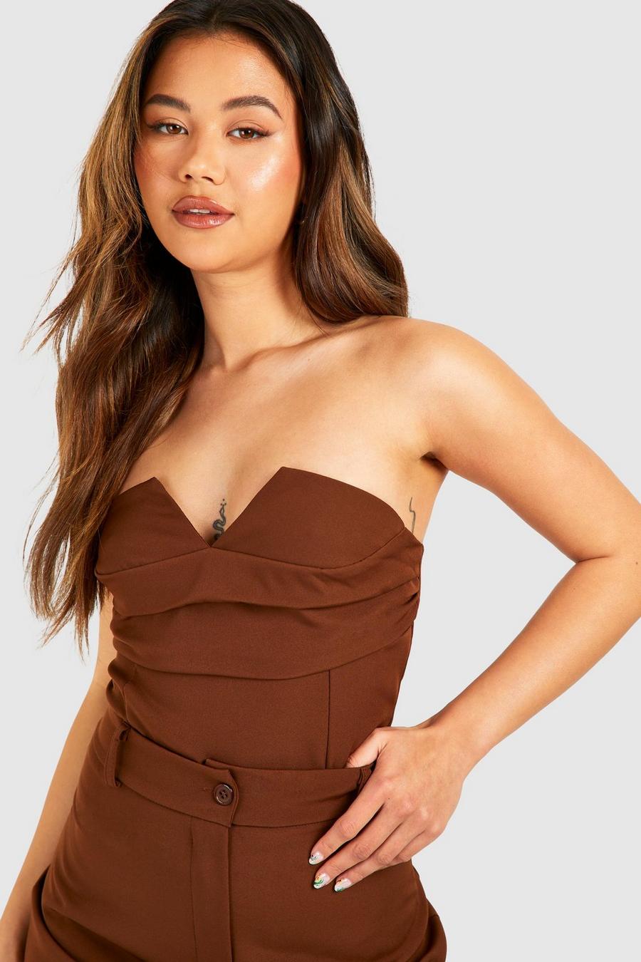 Chocolate Drape Front Bandeau image number 1