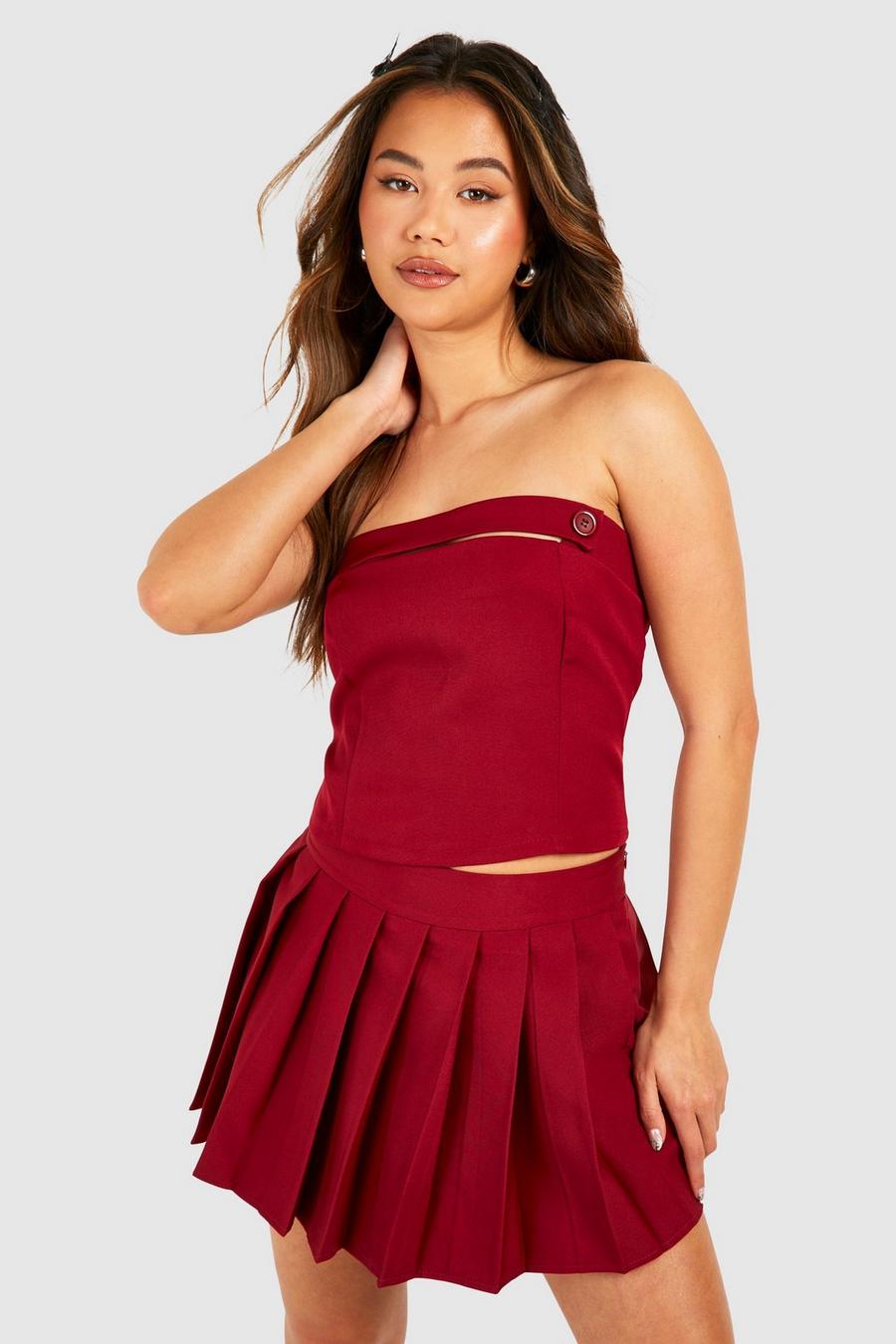 Mini-jupe plissée, Cherry image number 1