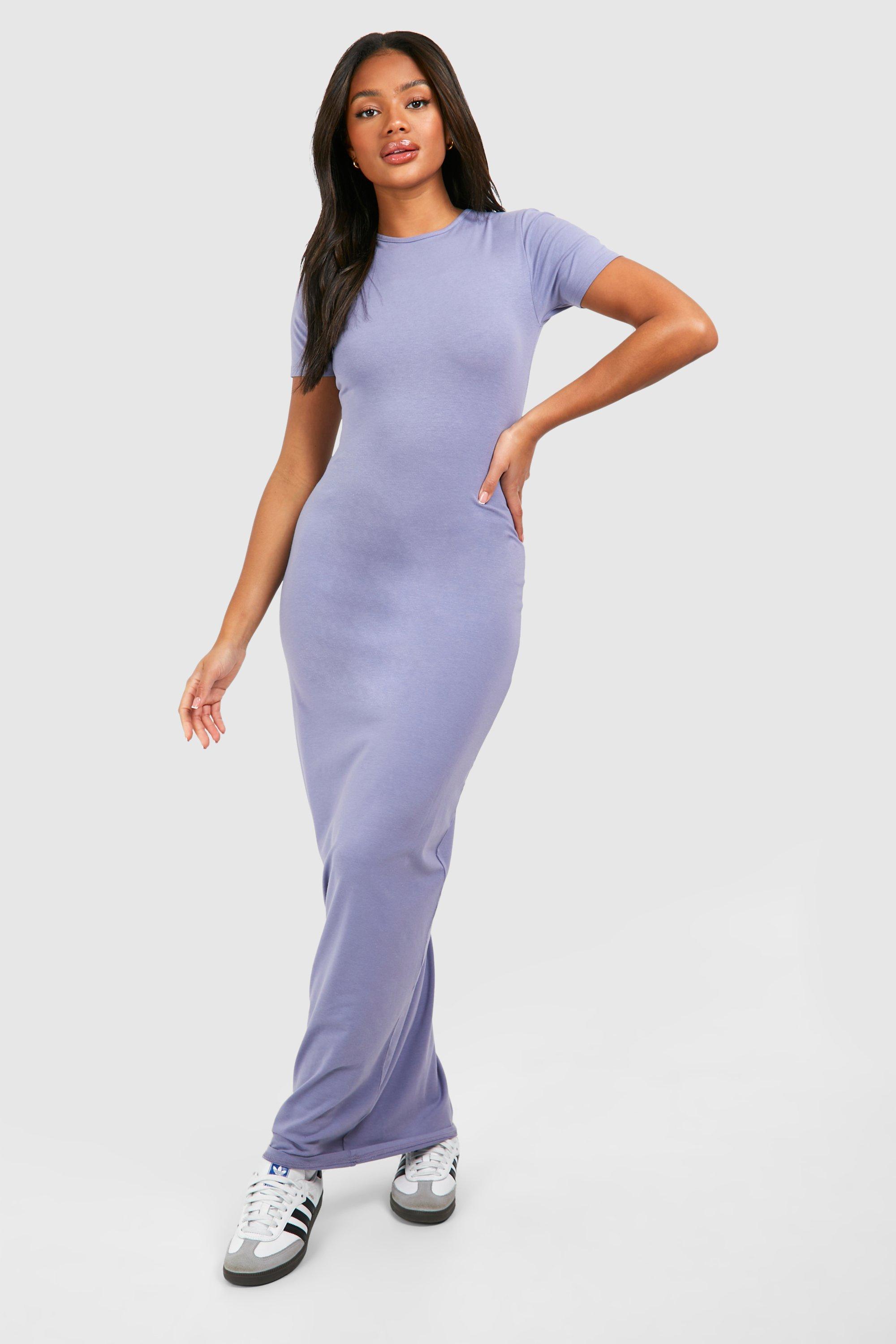 Crew neck maxi dress with sleeves hotsell