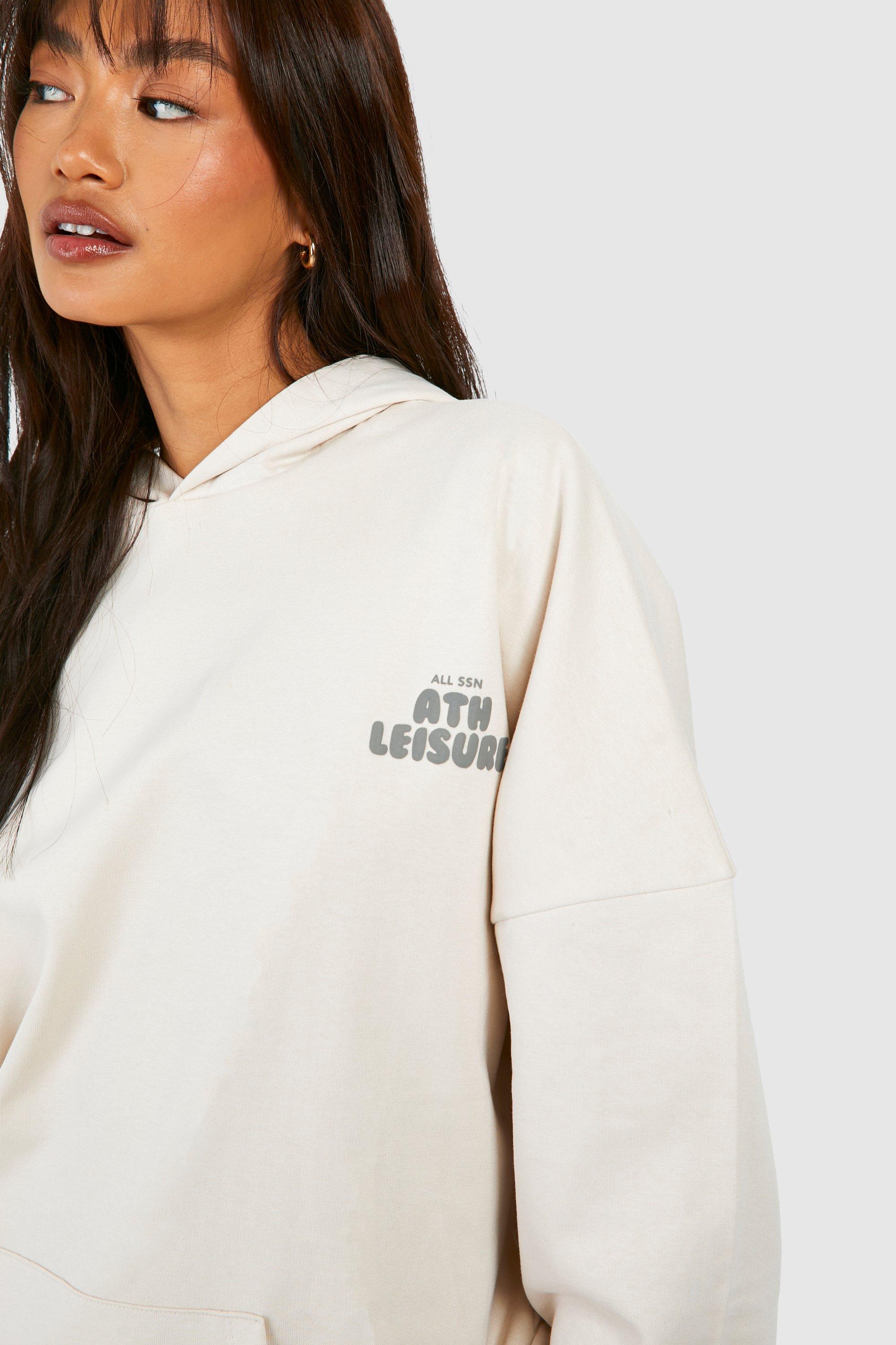 Ath Leisure Bubble Print Hooded Short Tracksuit boohoo