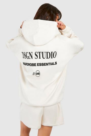 Stone Beige Dsgn Studio Wardrobe Essentials Hooded Short Tracksuit