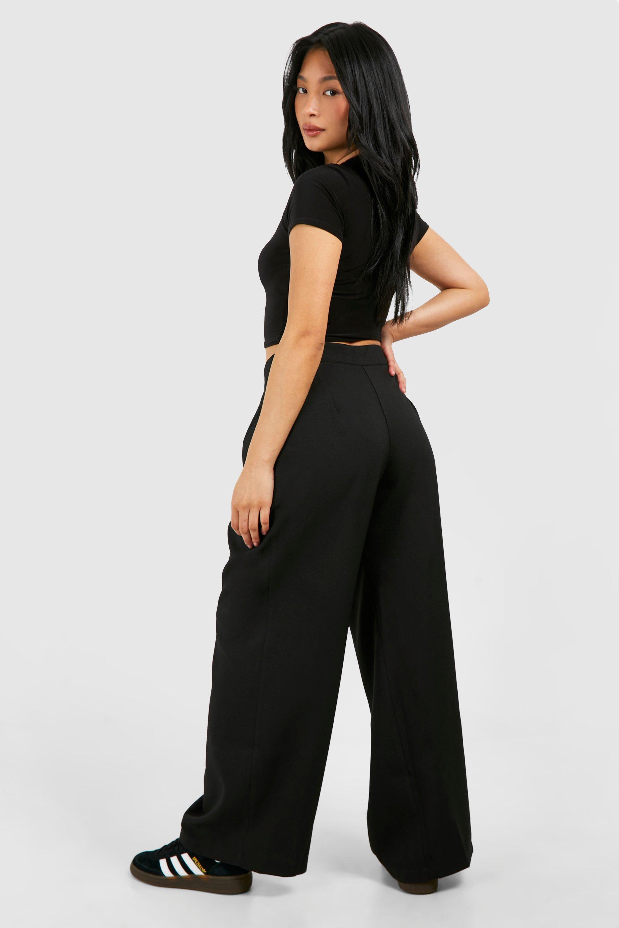 Petite Pleated Wide Leg Trousers