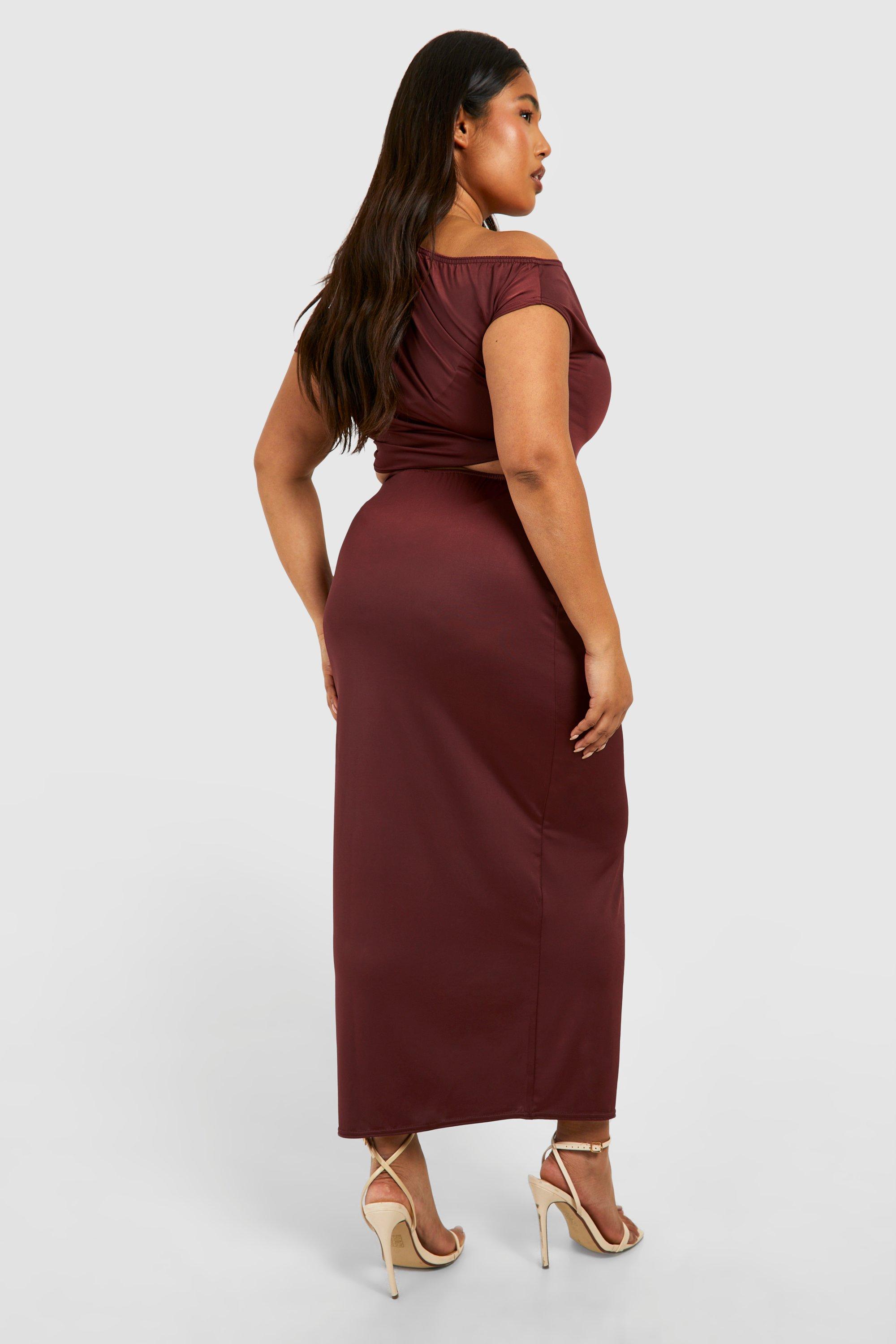 Jupe mi longue grande taille sale