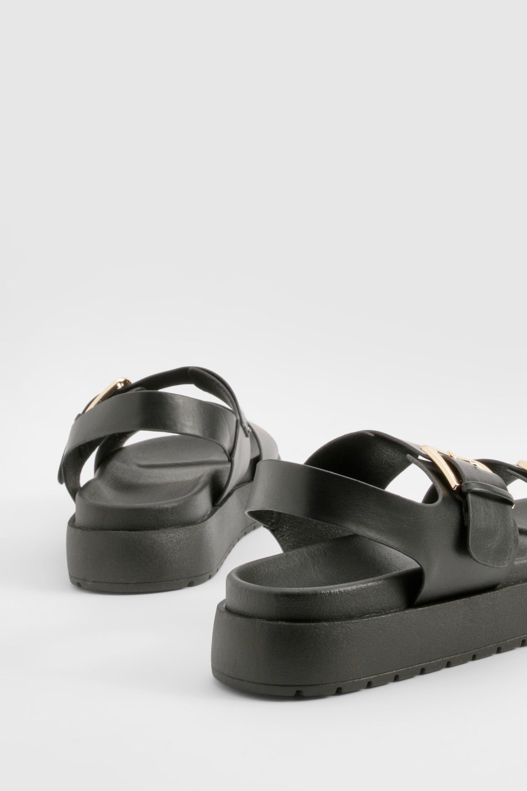Buckle Detail Chunky Dad Sandals | boohoo USA Buckle Detail Chunky Dad Sandals | boohoo USA