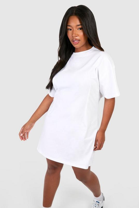 boohoo Plus A-line Structured T-shirt Dress Sale