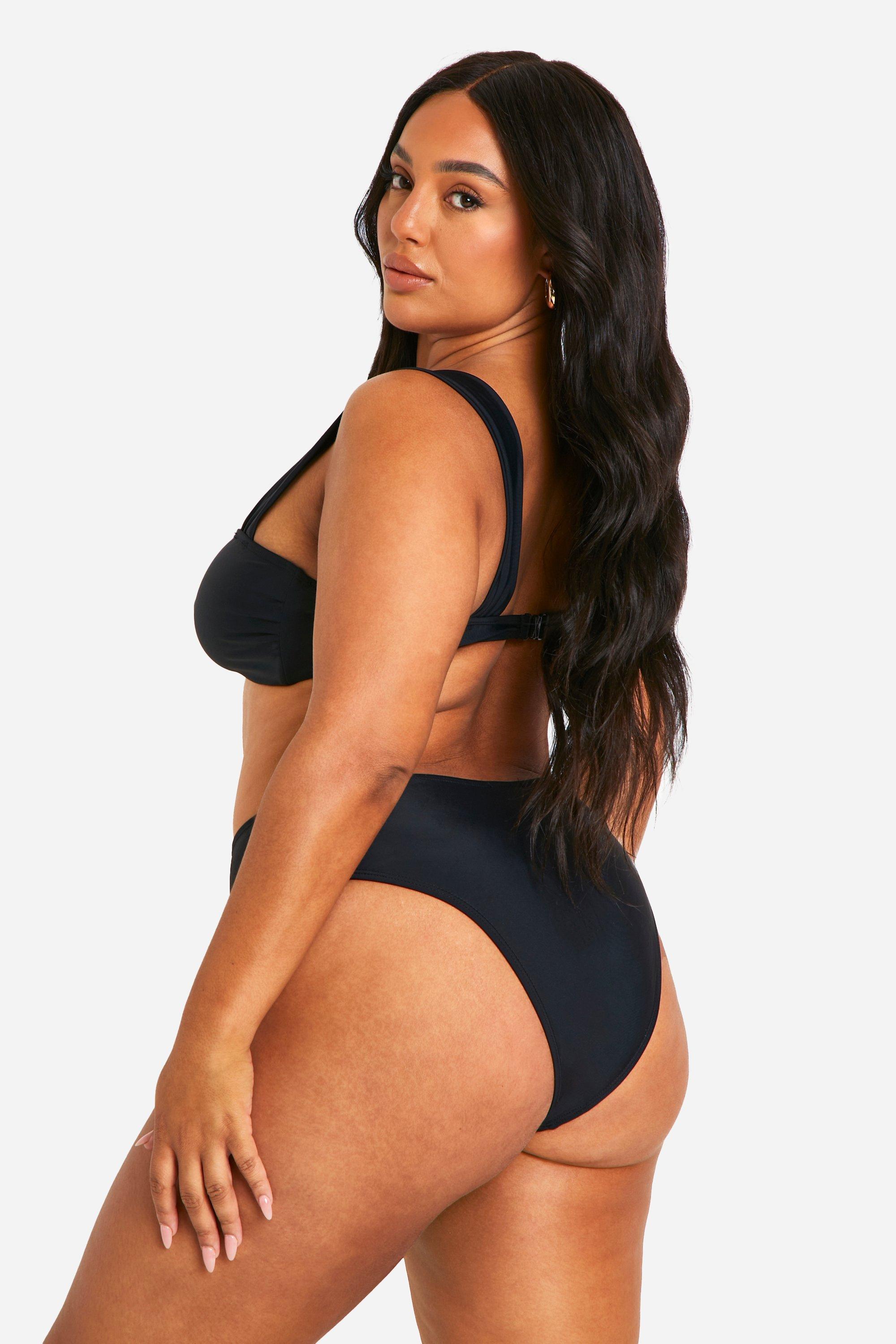 Black bikini boohoo clearance