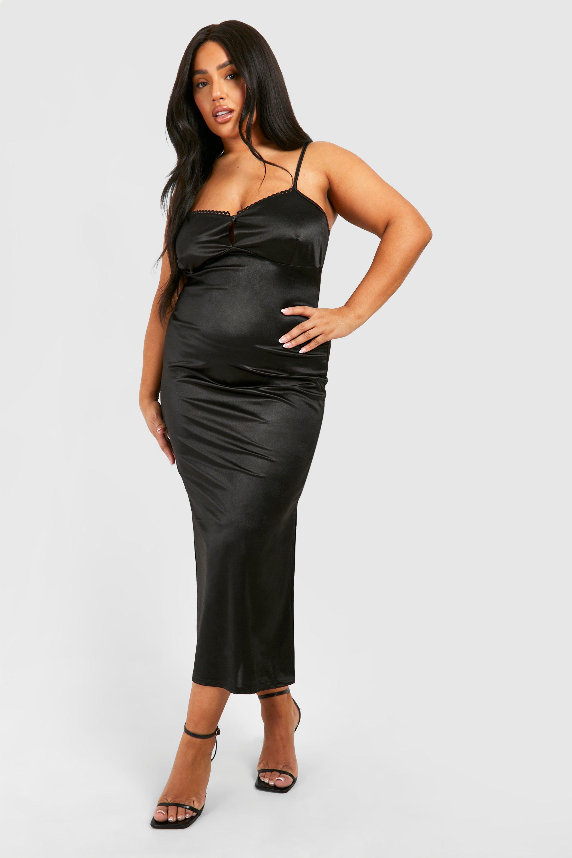 【関税込み】fendi SATIN MIDI DRESS Plus Stretch Satin Midaxi Slip Dress | boohoo DK