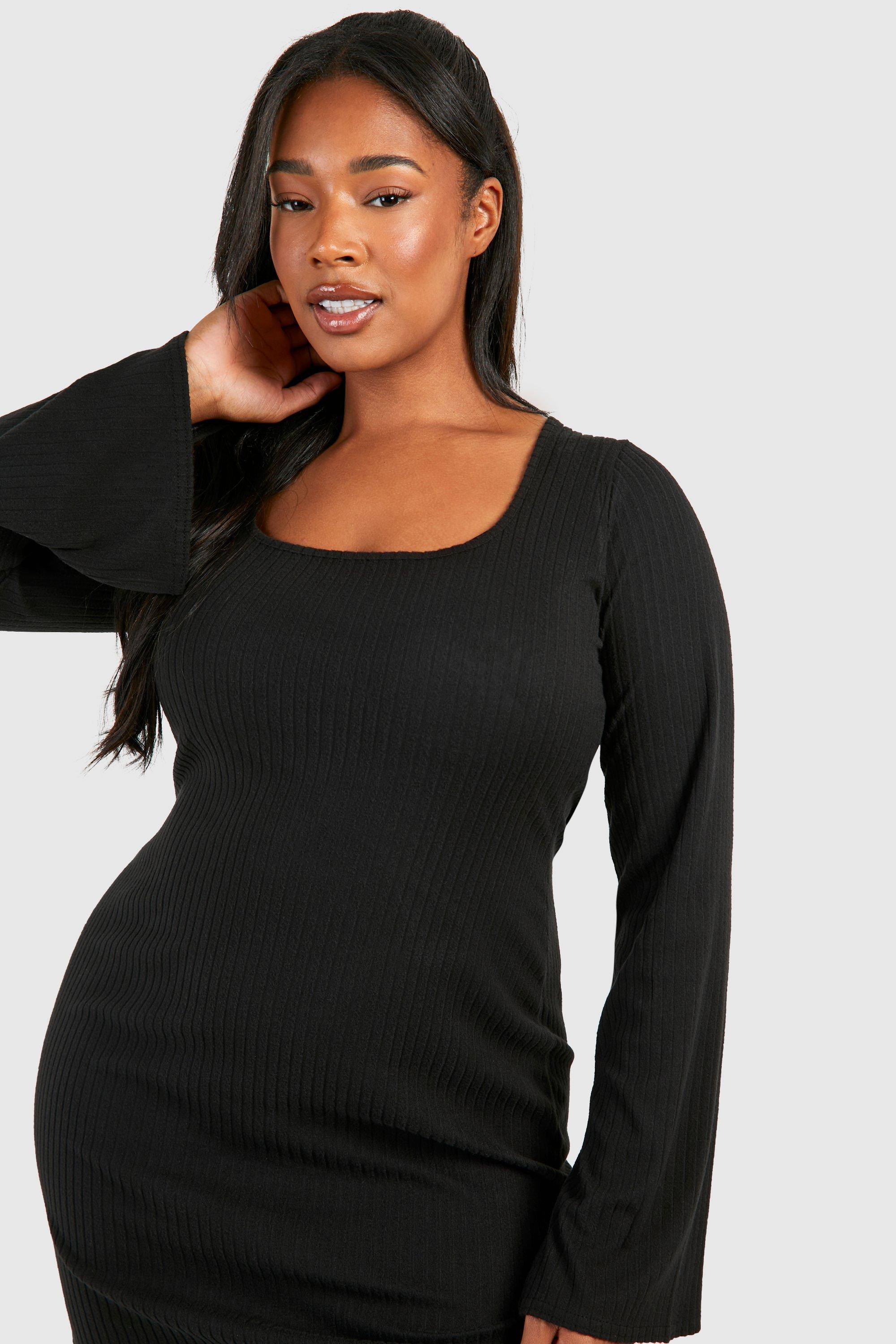 Boohoo black plus size orders dress