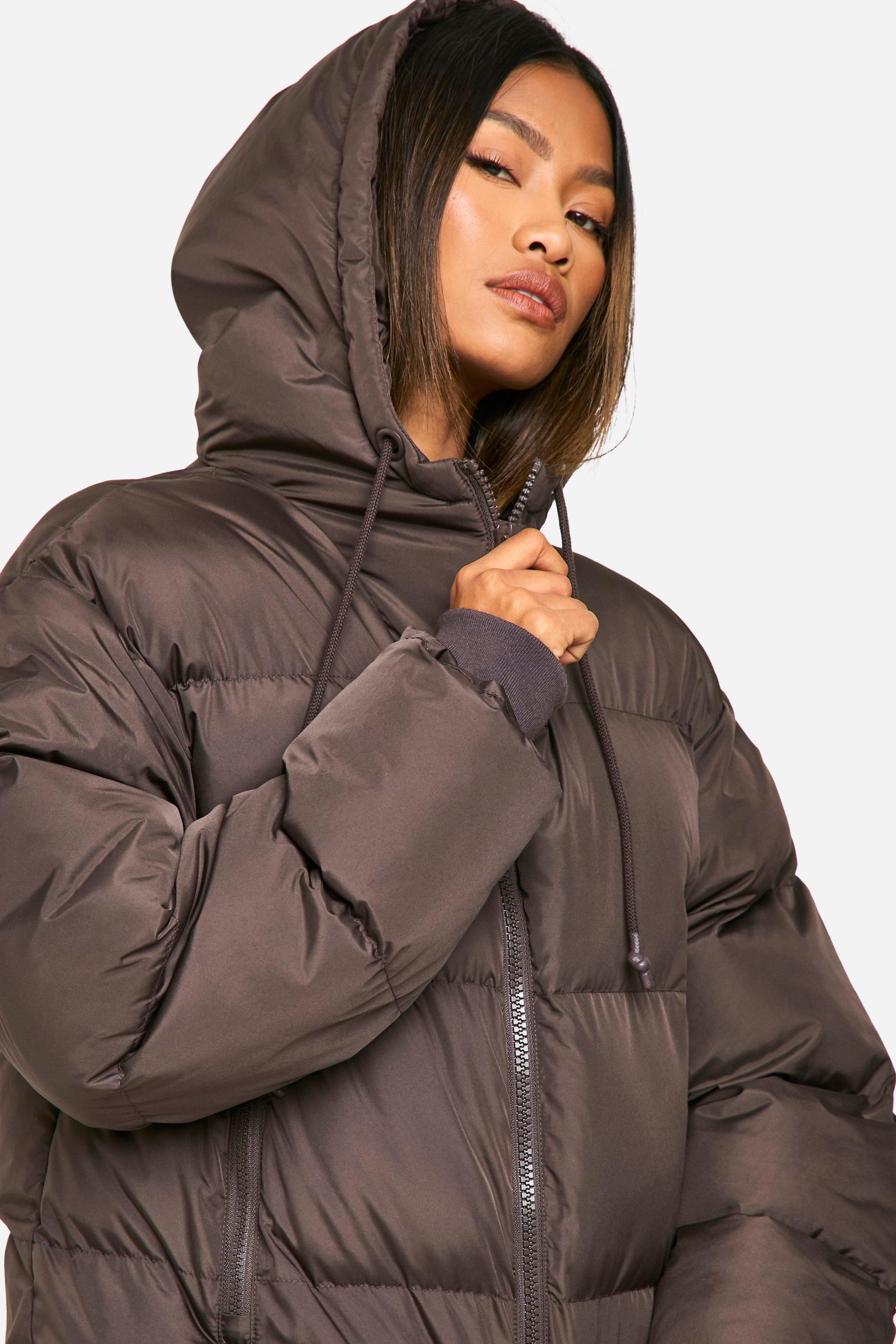 Boohoo hooded padded jacket online