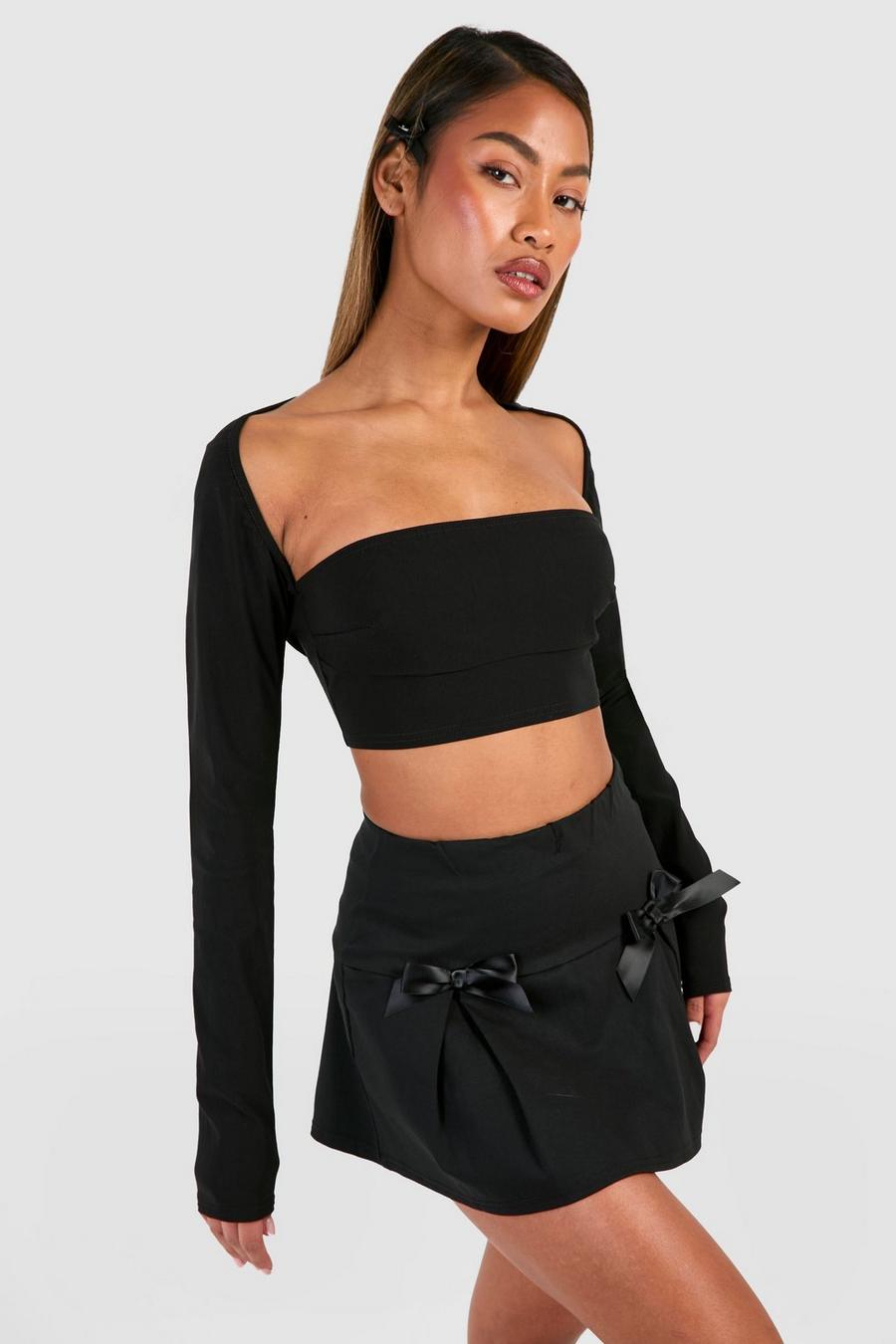 Minifalda con lazo, Black image number 1