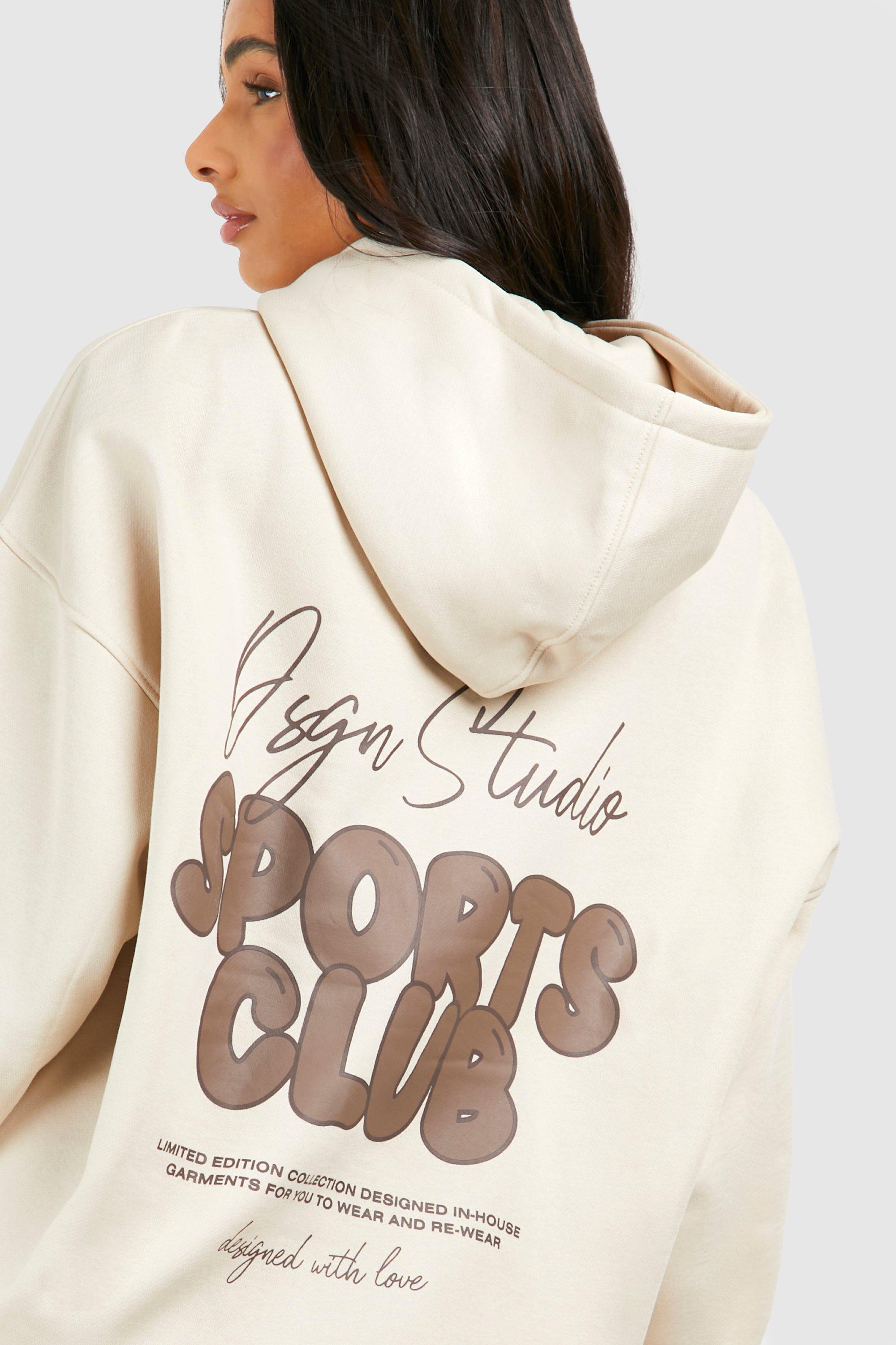 Tall Sports Club Slogan Hoodie | boohoo