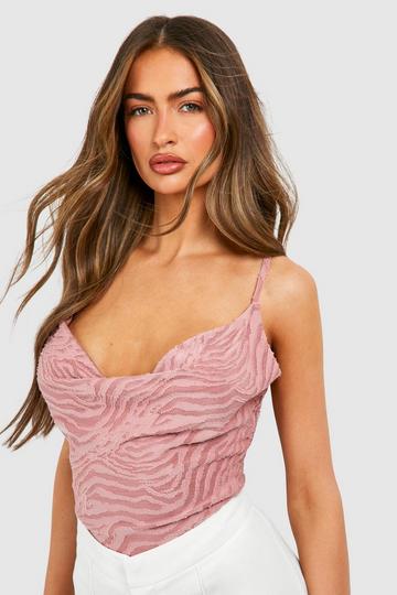 Zebra Cowl Cami pink