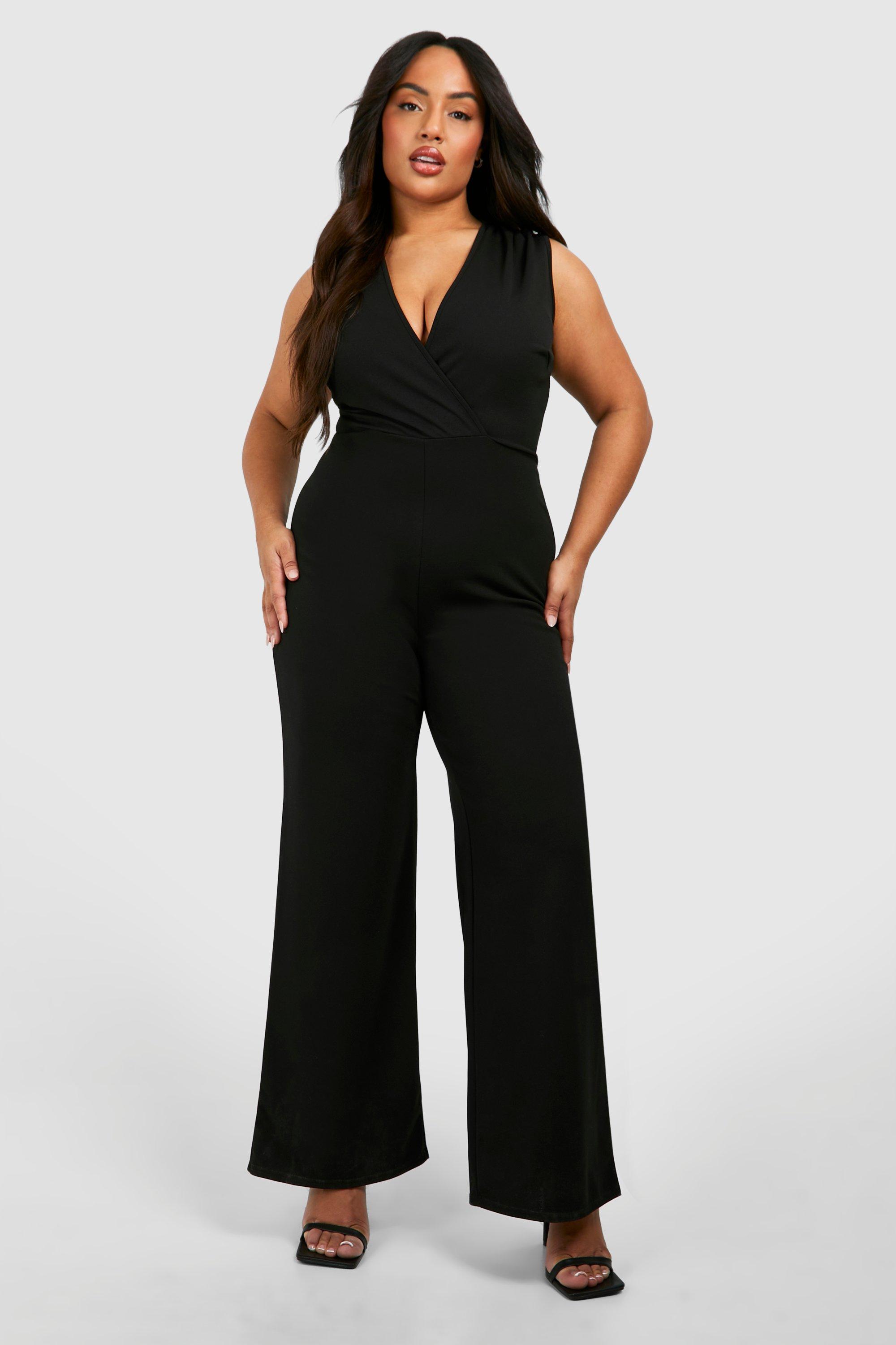 Plus size plunge jumpsuit on sale