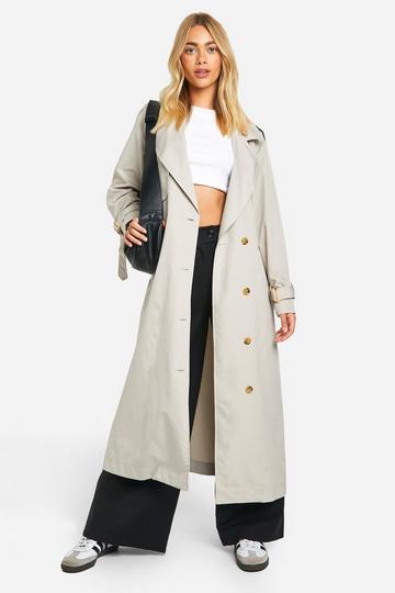 Oversized Midaxi Trench Coat grey