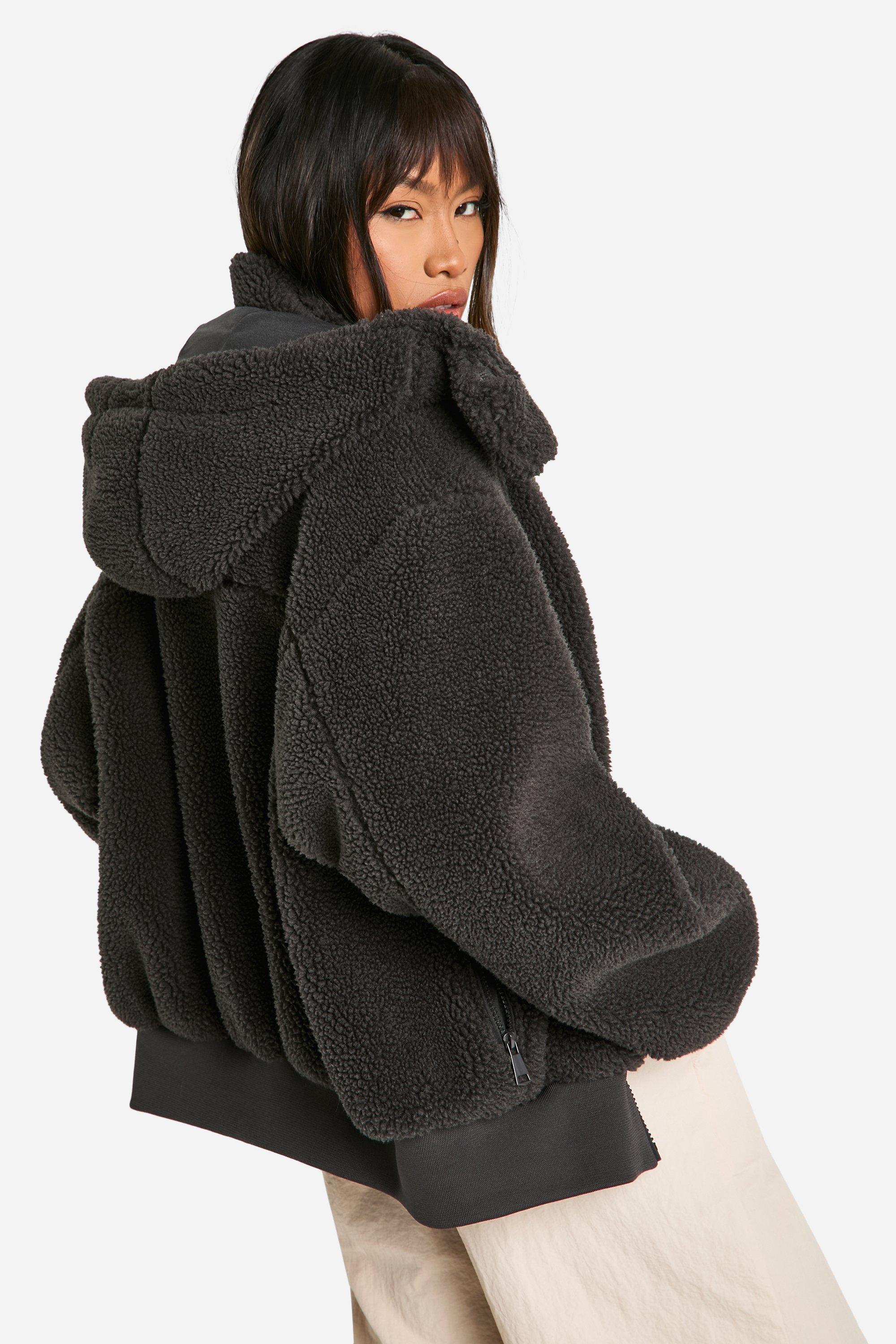 Fur zip jacket hotsell