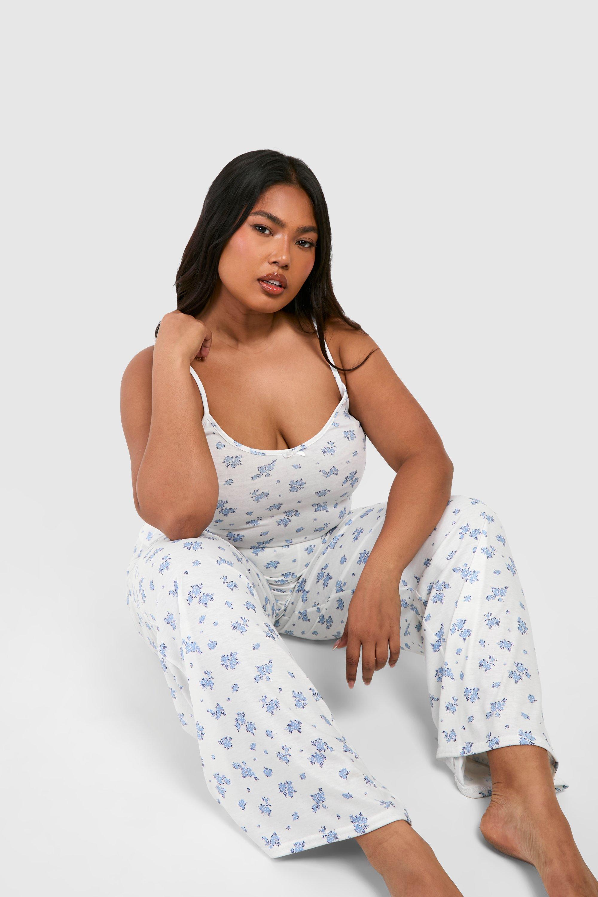 Grande taille Pantalon de pyjama fleurs boohoo