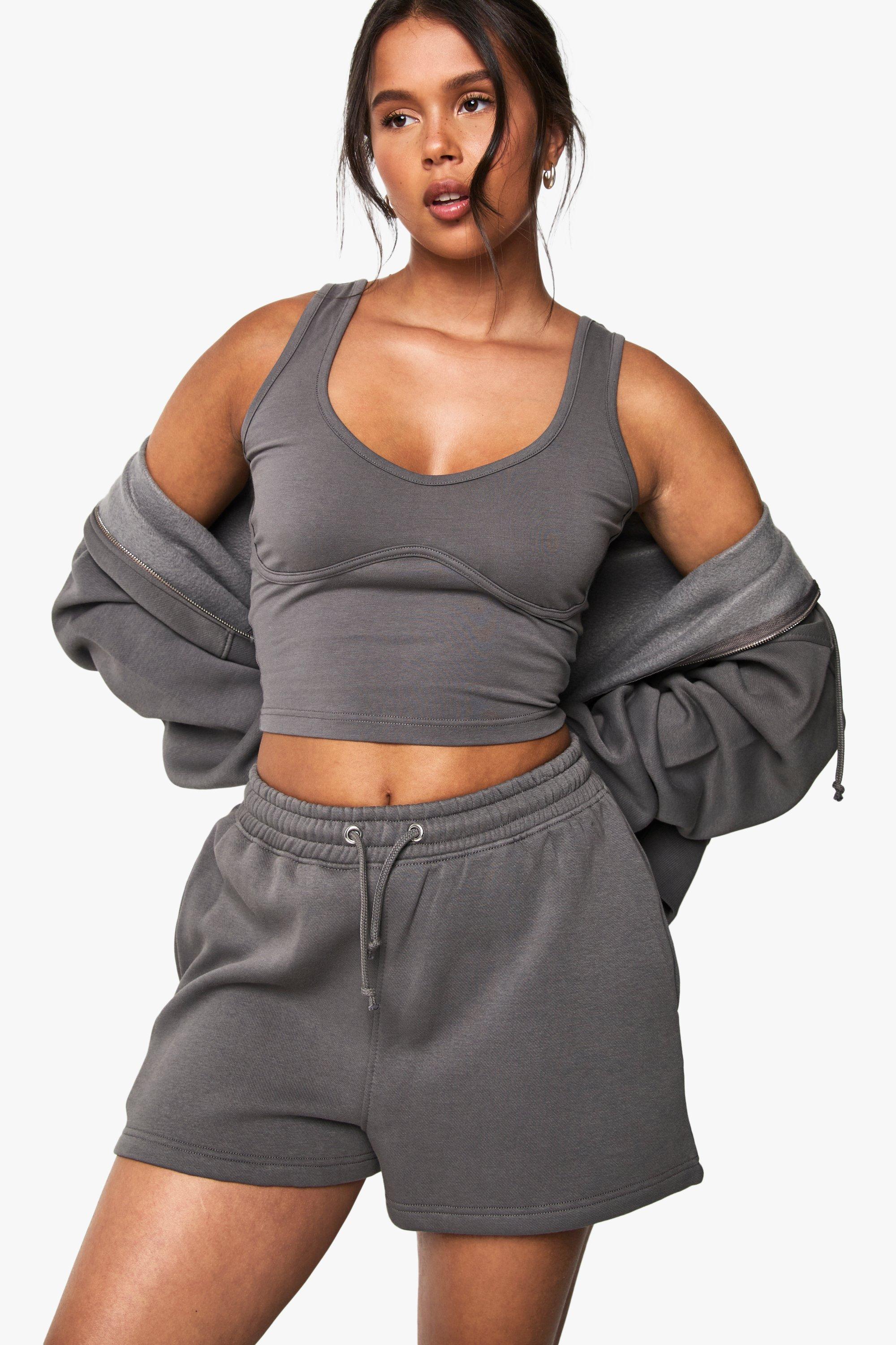 Shorts tracksuit set womens deals