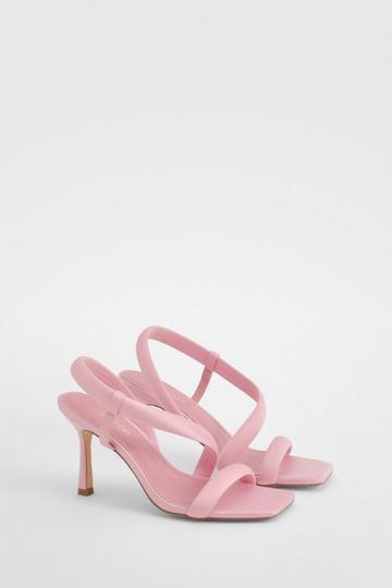 Padded Twist Detail Heels pink