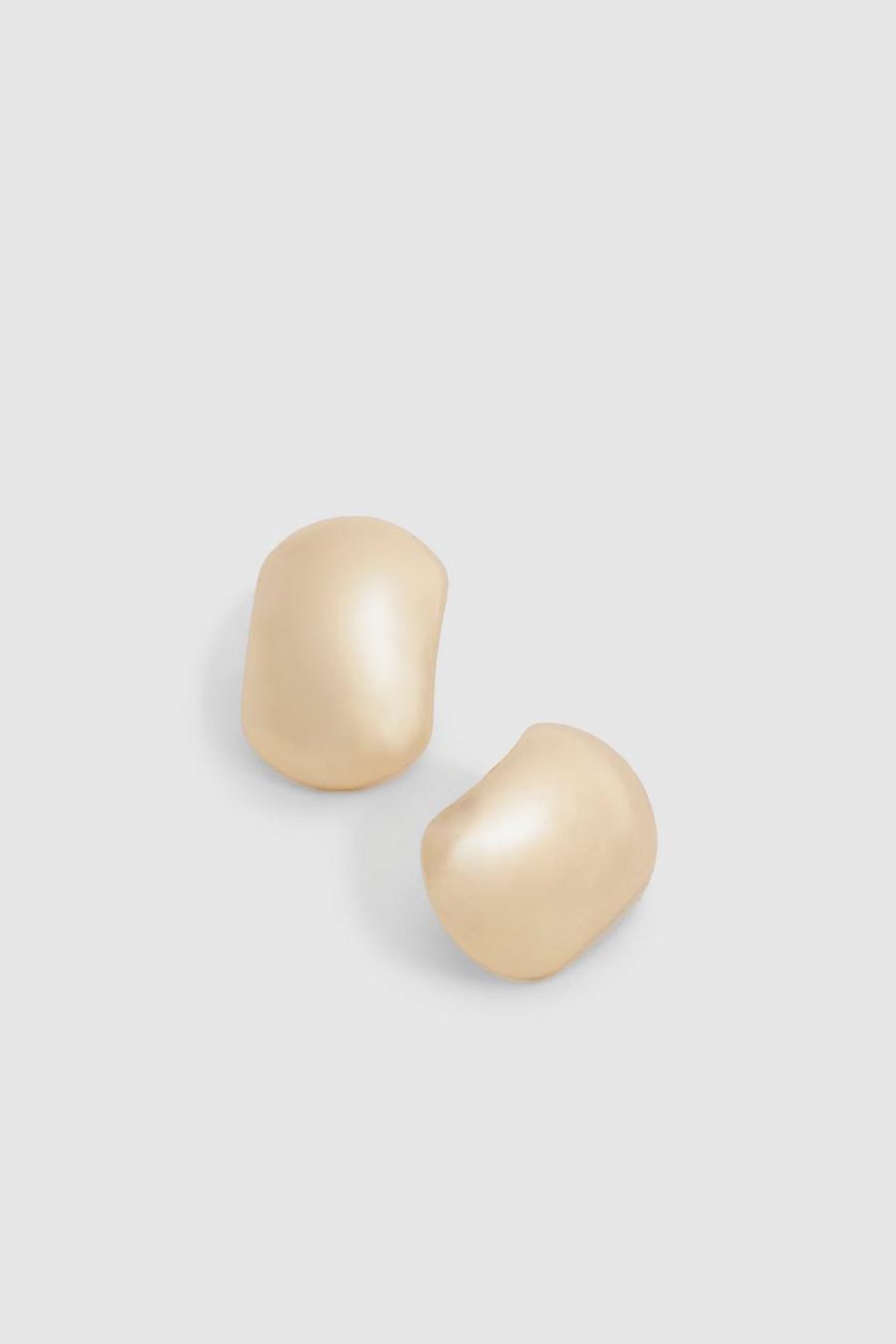 Gold Oversized Bubble Stud Earrings 