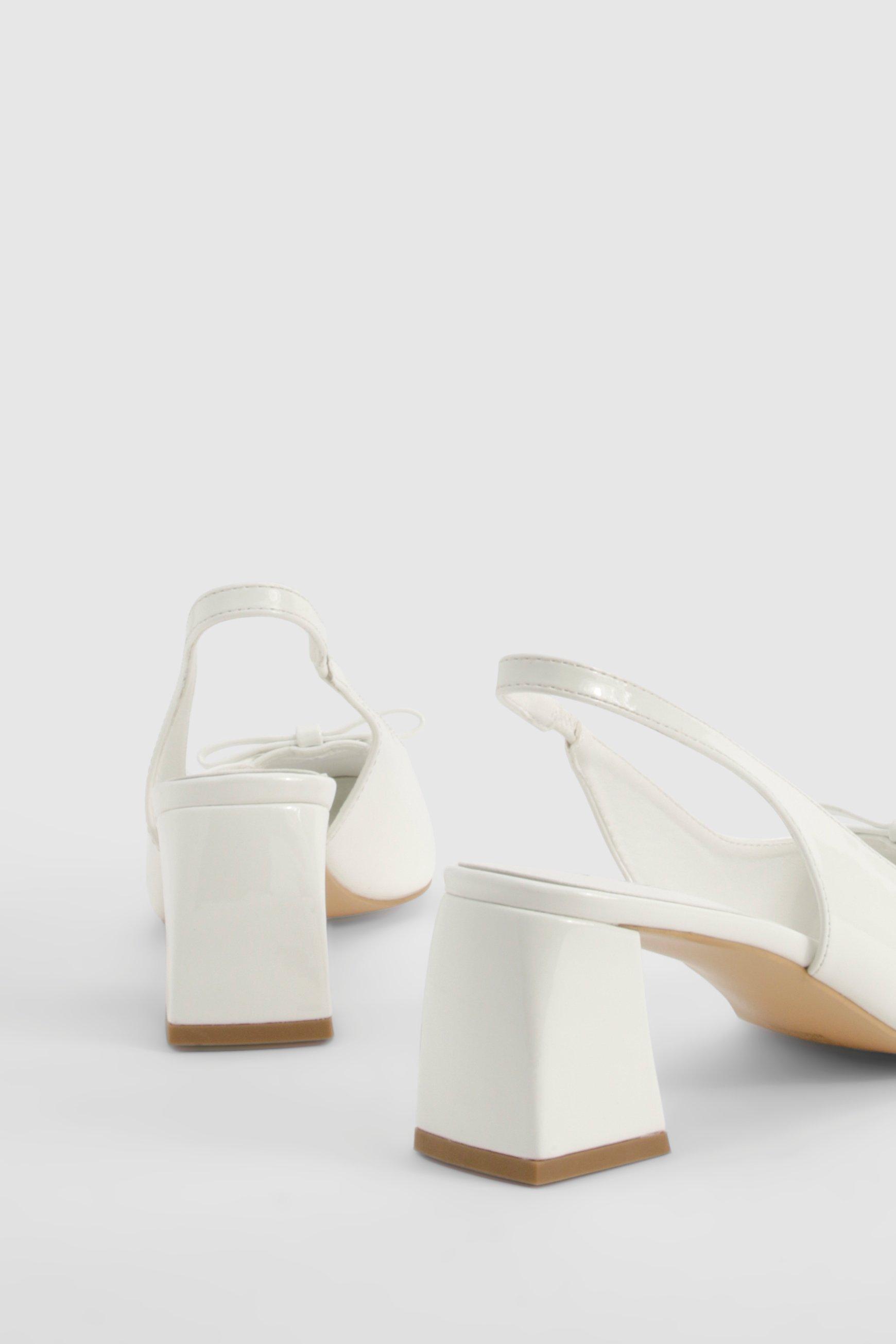 Block heel slingback court shoes deals
