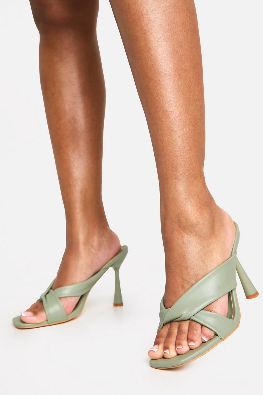 Sage Padded Twist Front Heeled Mules  image number 1