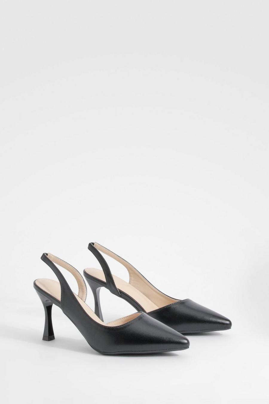 Chaussures asymétriques à talon, Black image number 1