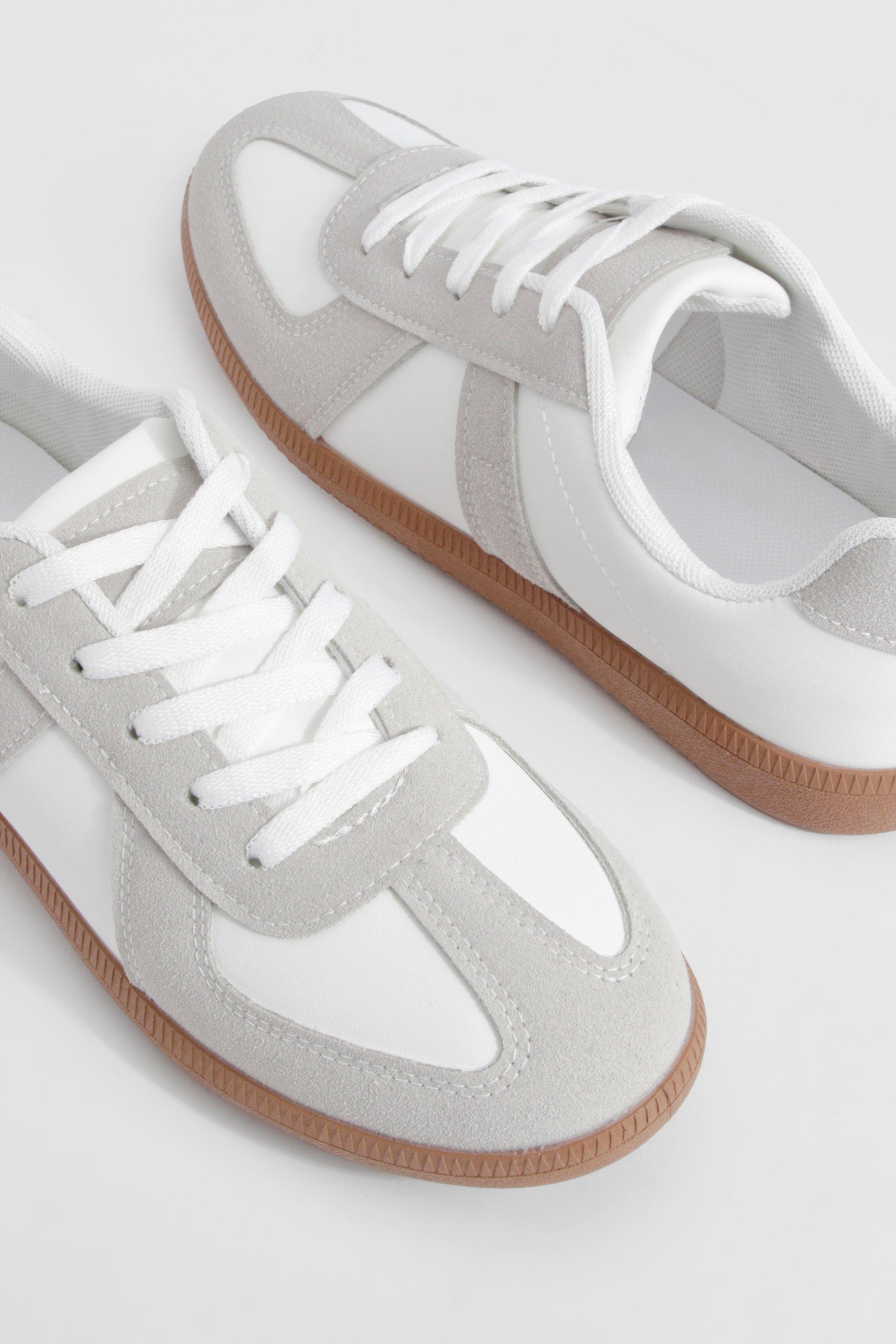 Boohoo white trainers best sale