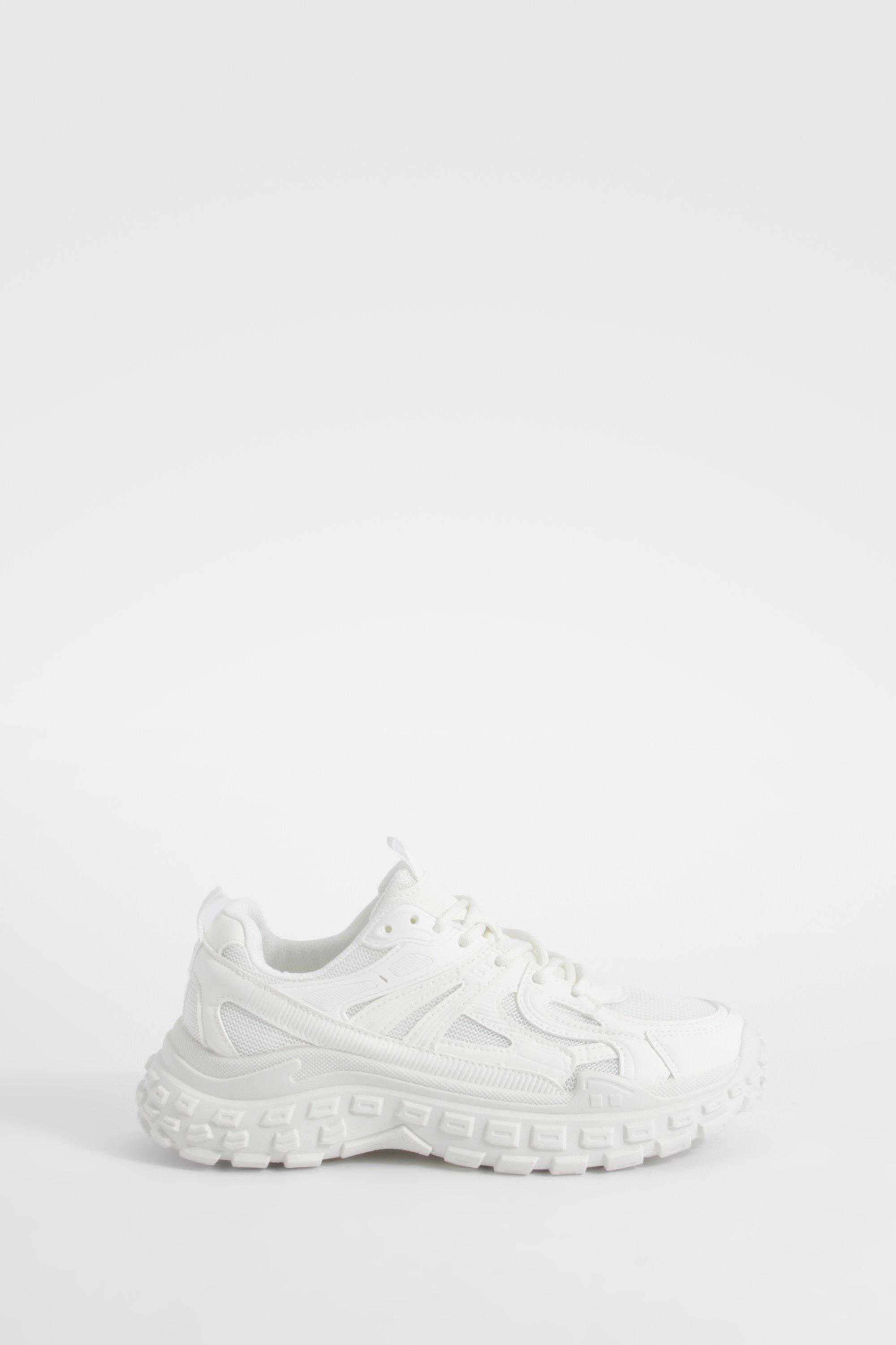 Boohoo white best sale chunky trainers