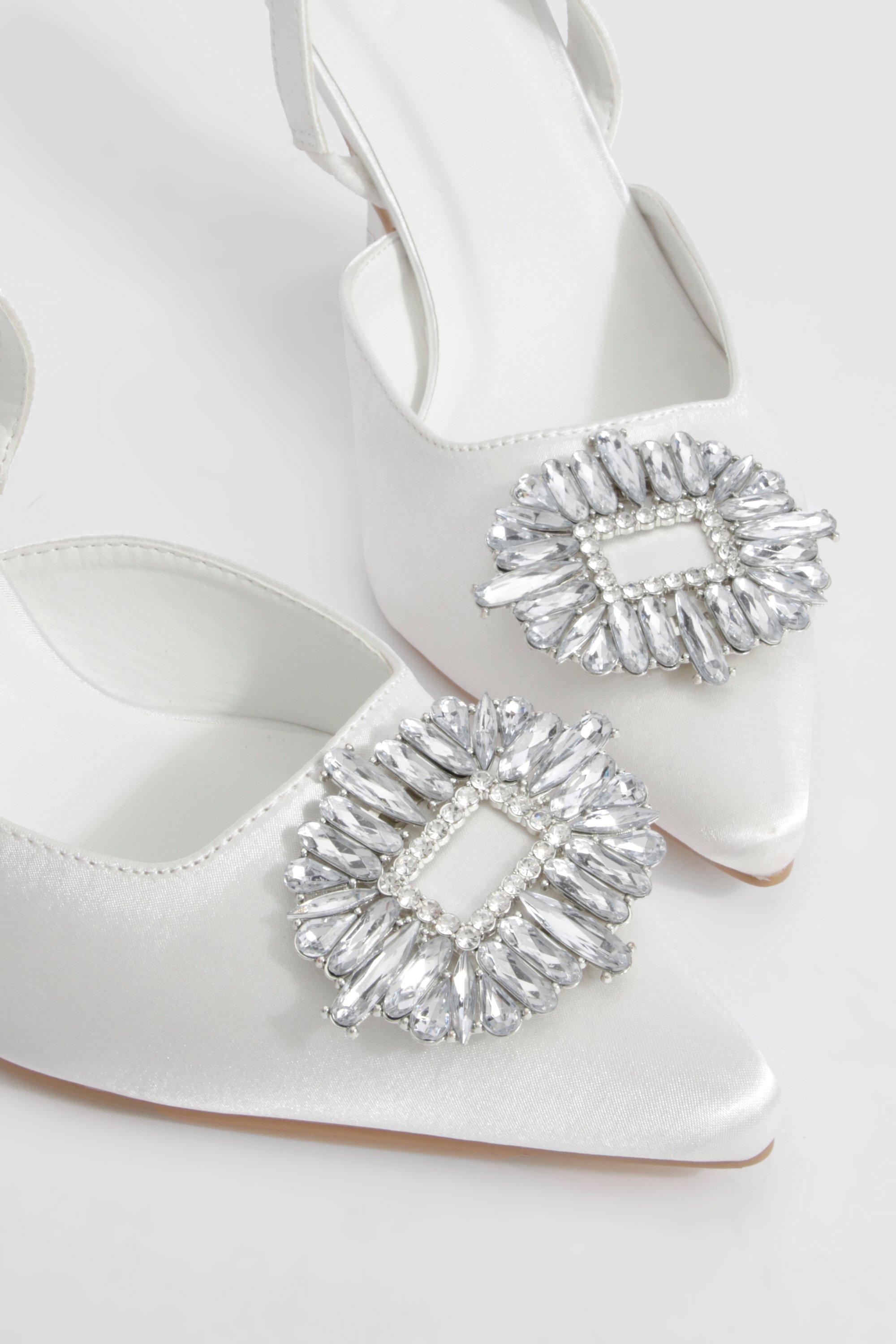 Embellished Slingback Court Heels boohoo USA
