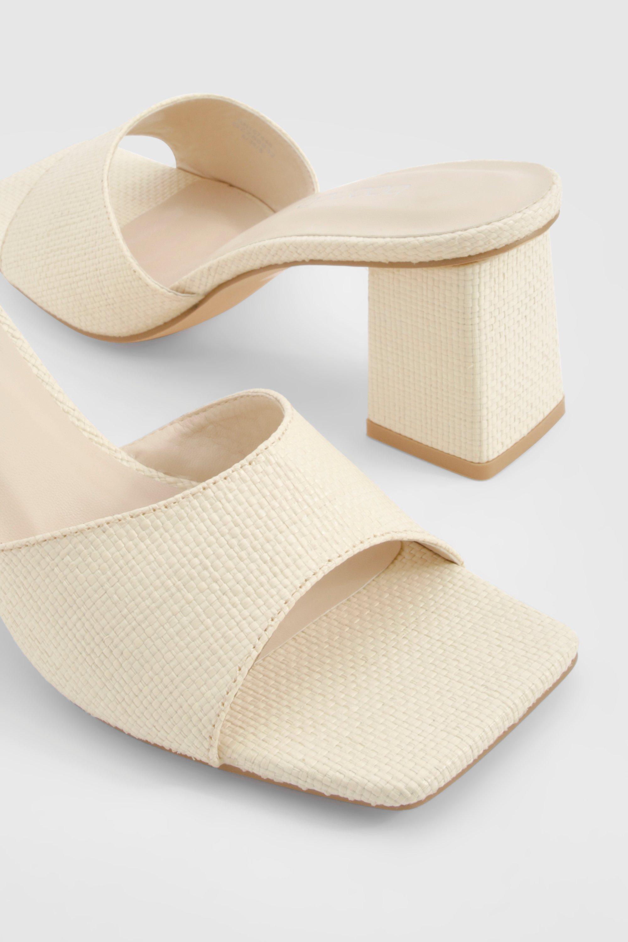 Block heel open toe mules shop