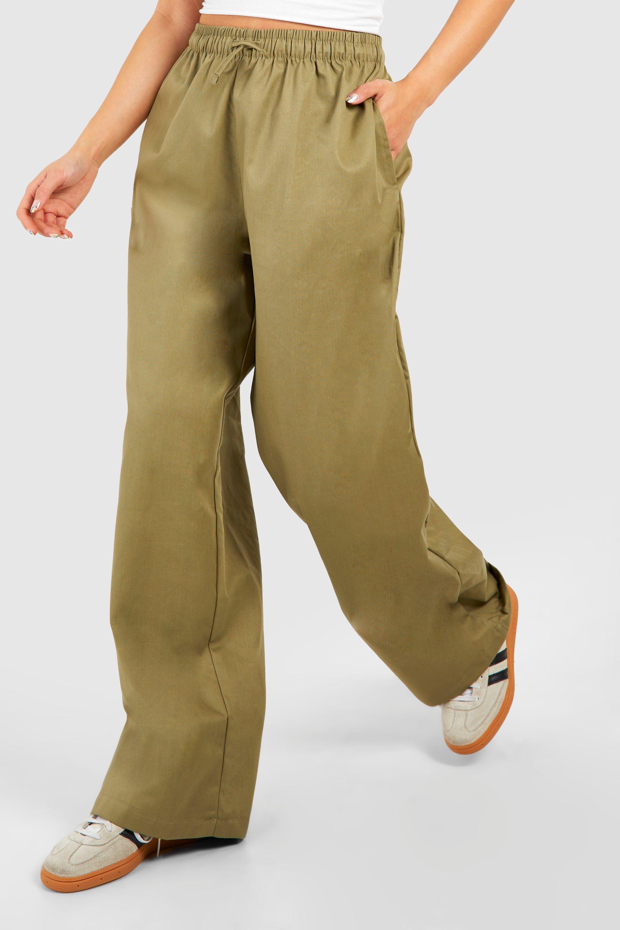 Plus Drawcord Twill Parachute Pants