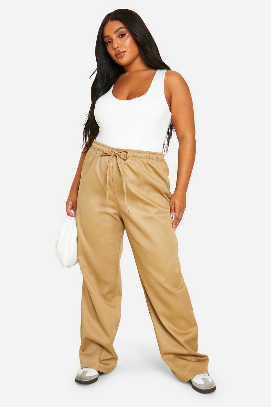 Camel Plus Drawcord Twill Parachute Pants image number 1