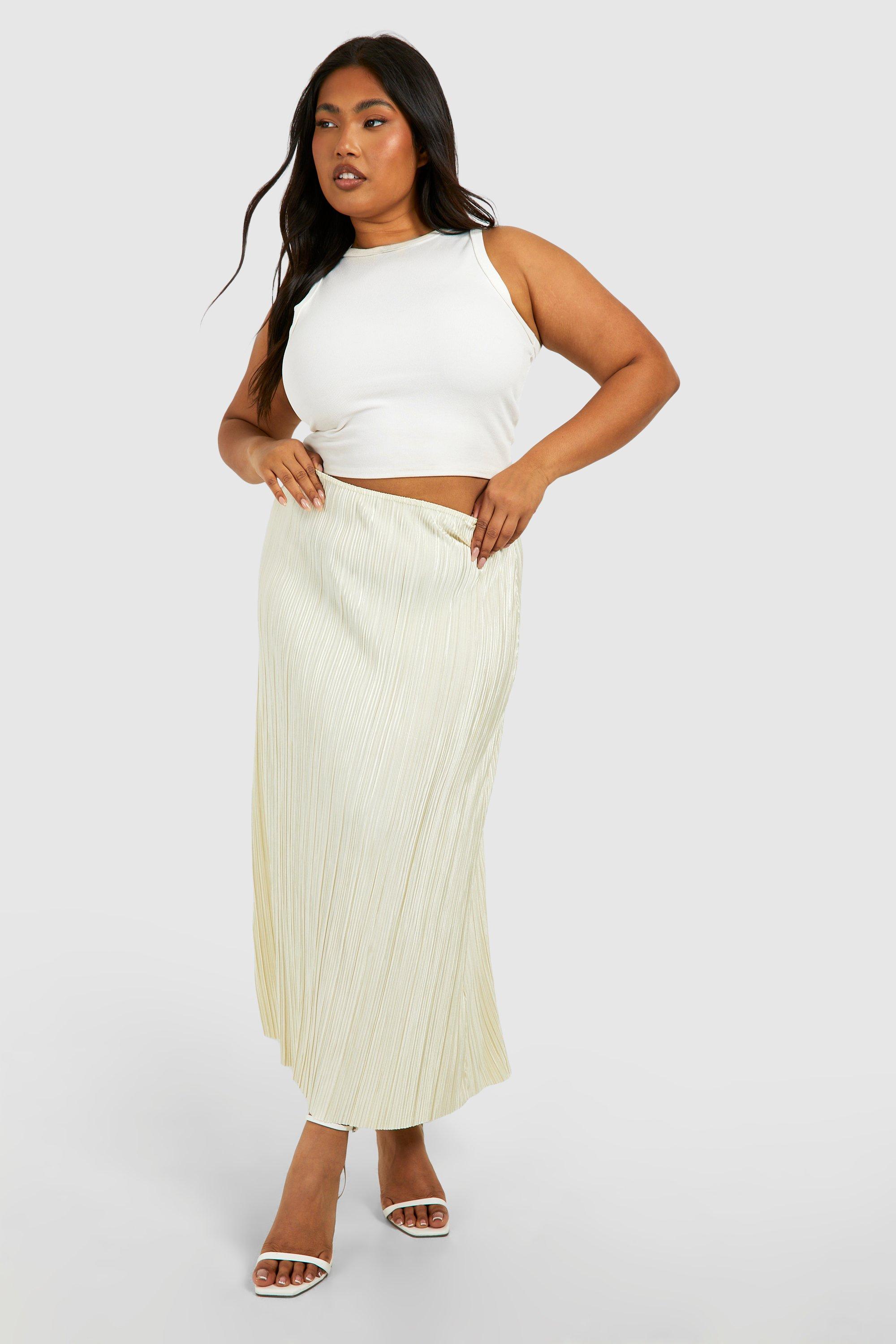 Grande taille Jupe longue plissee boohoo FR