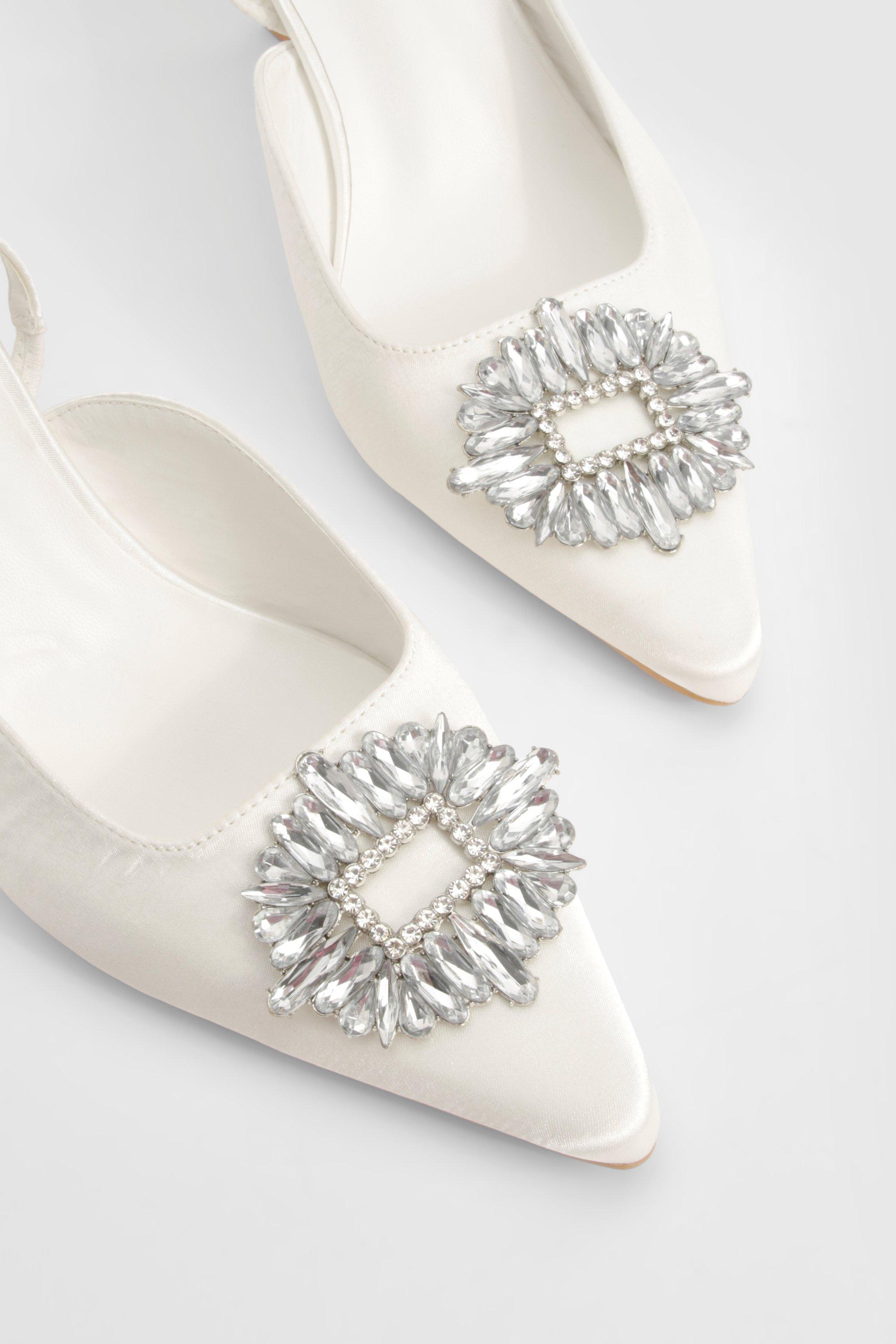 White satin court shops shoes uk