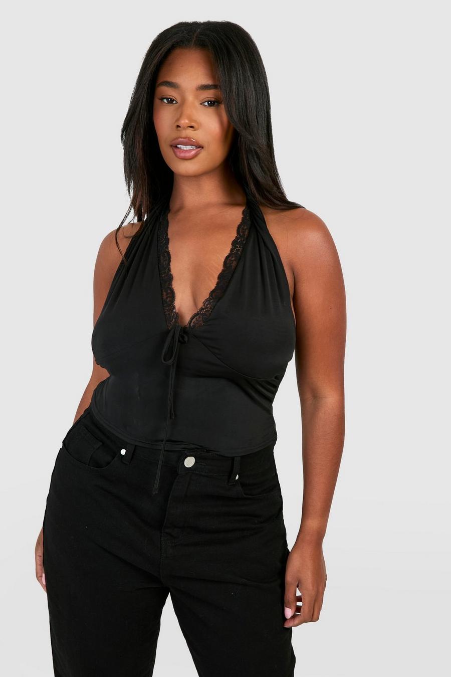 SheIn Women's Sexy Solid Wrap Ruched Halter Top Open Back Backless Crop Top,  Plain Black, Small : : Clothing, Shoes & Accessories