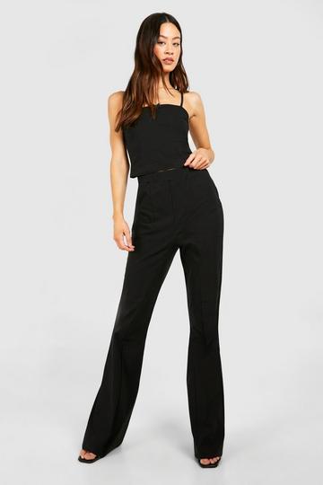 Tall Bengaline Stretch Fit And Flare Pants black